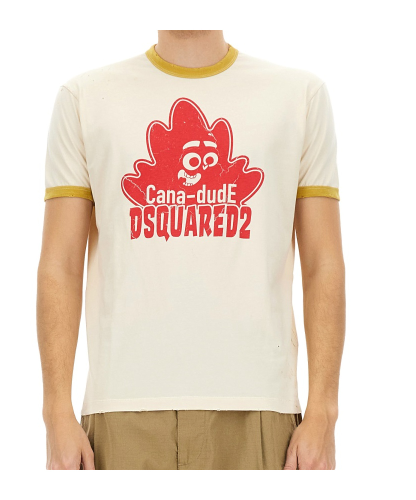 Dsquared2 Logo Printed Crewneck T-shirt In White