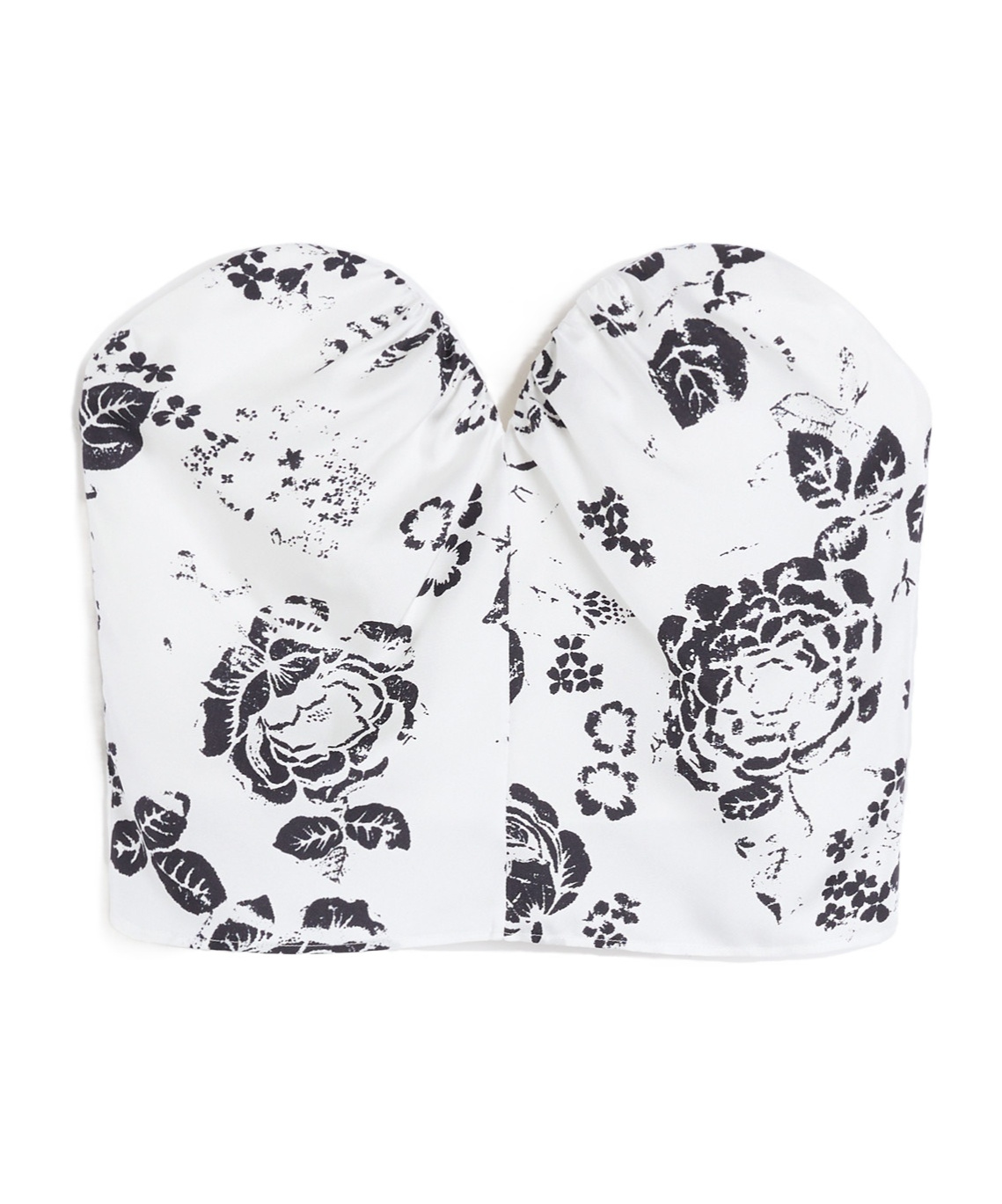 Max Mara Printed Silk Corset Top In White