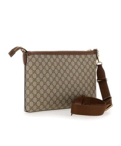 Gucci Gg Supreme Canvas Shoulder Bag In Gray