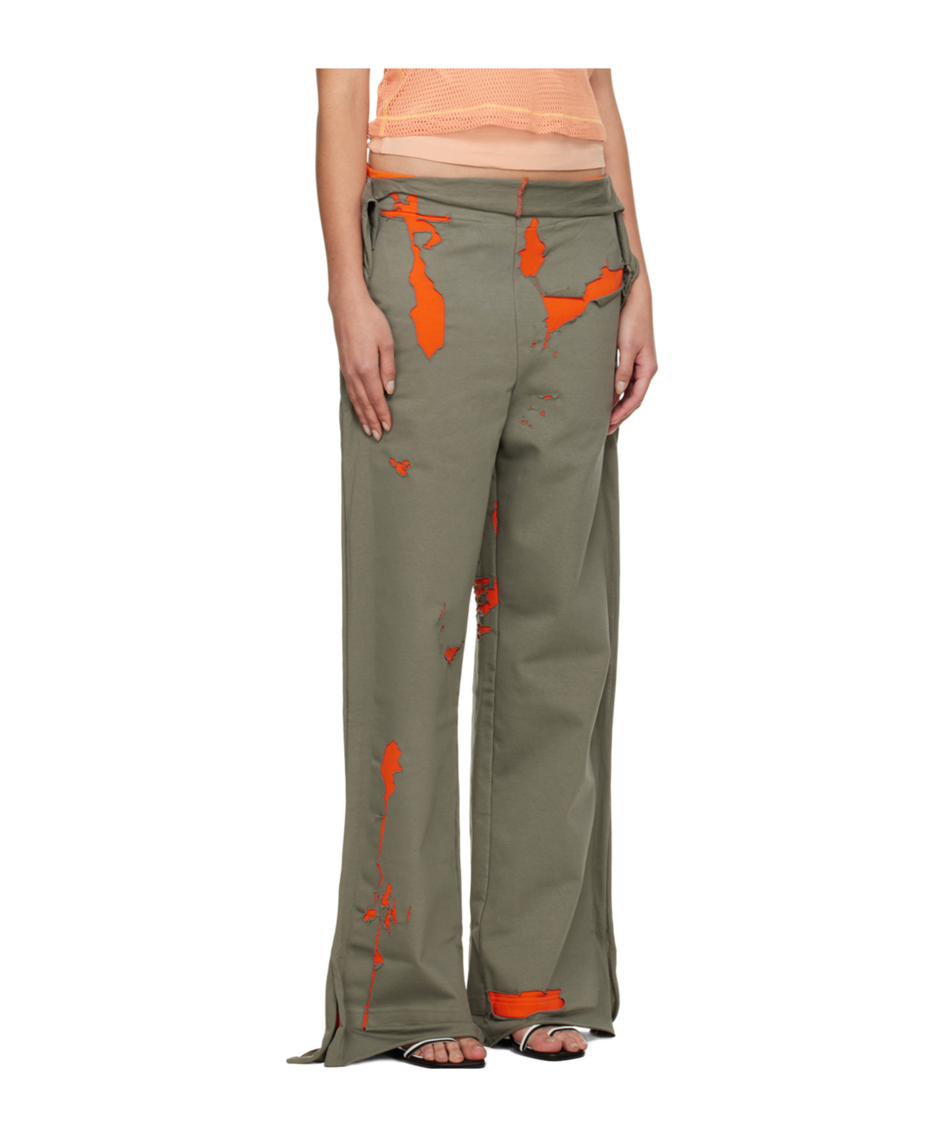 Diesel Gray P-martainoff Lounge Pants In Green