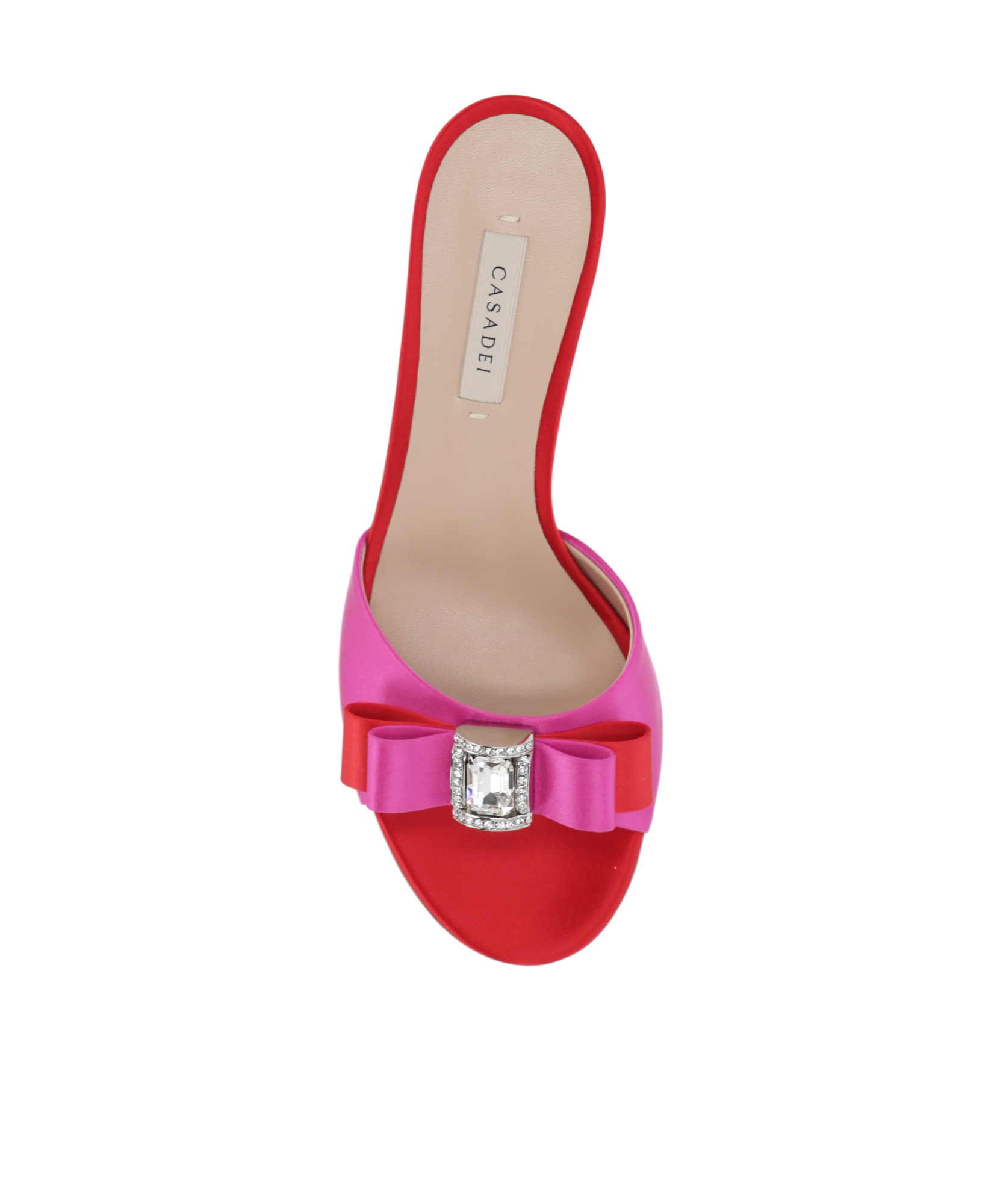 Casadei Bow Embellished Sandals In Pink