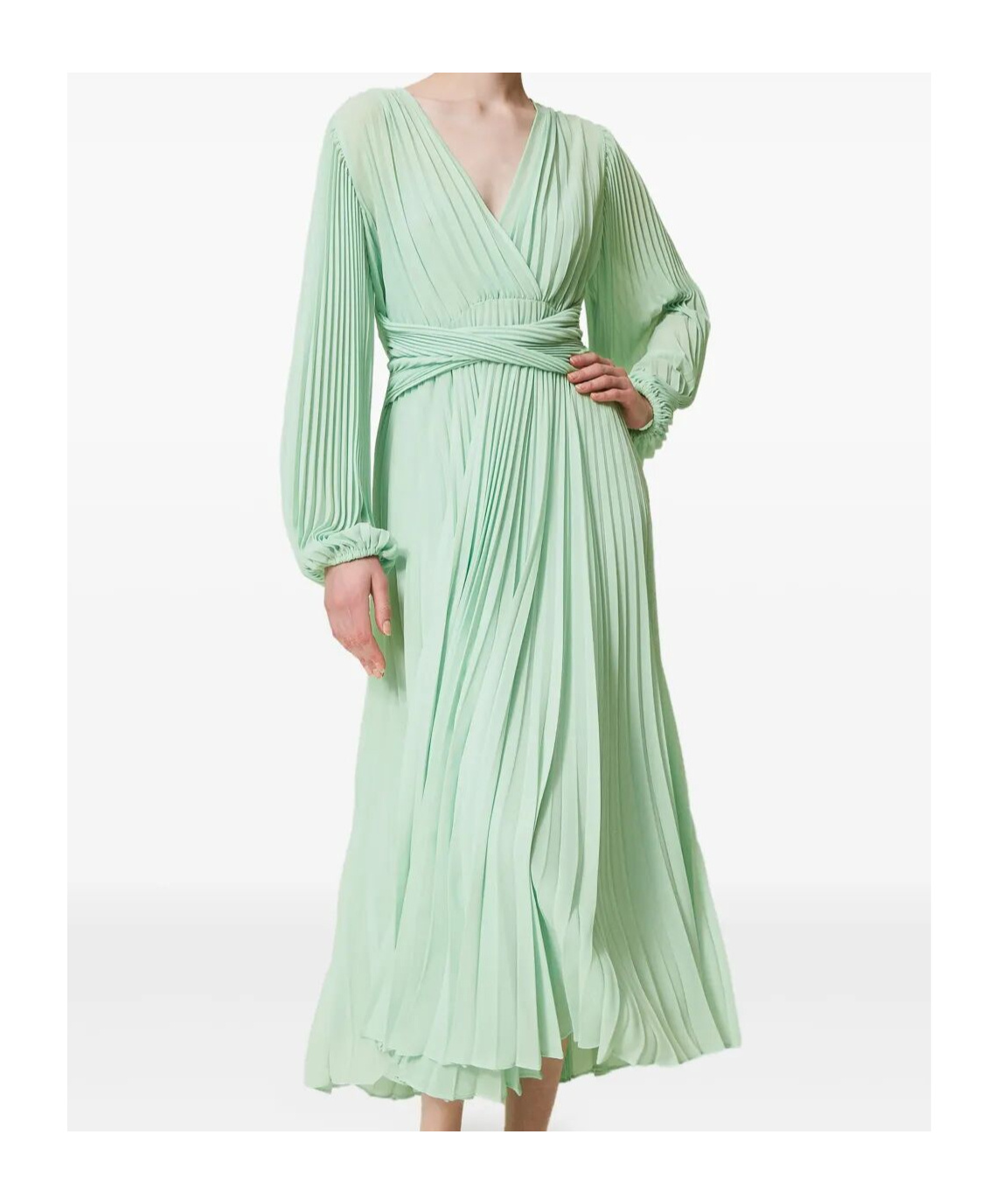 Shop Twinset Pleated Maxi Dress