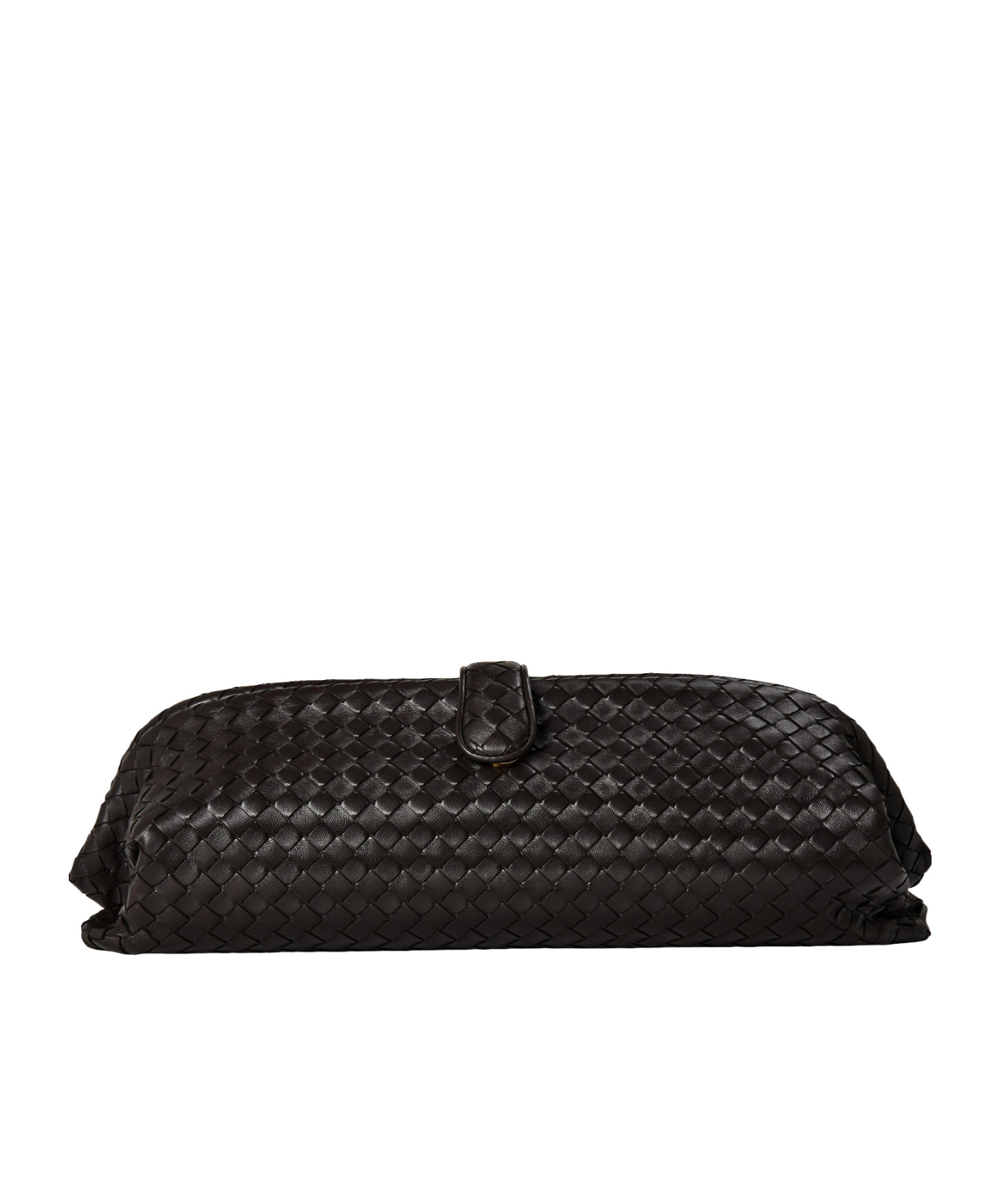 Bottega Veneta Solid Color Clutch In Black