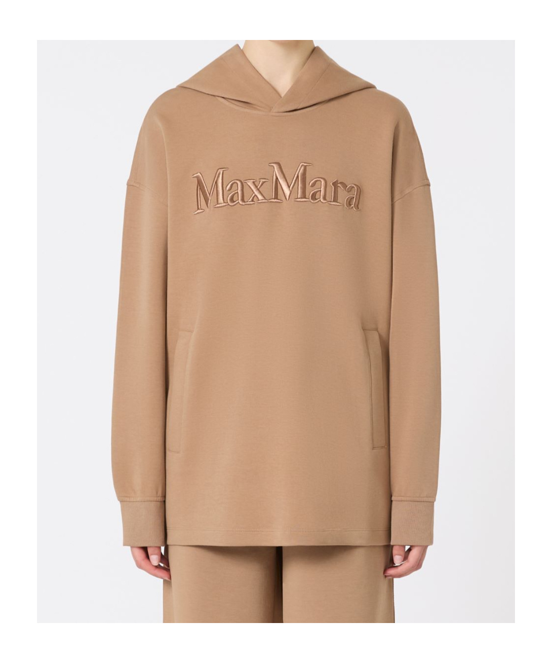 Max Mara Oversized Cotton Jersey Sweatshirt In Brown