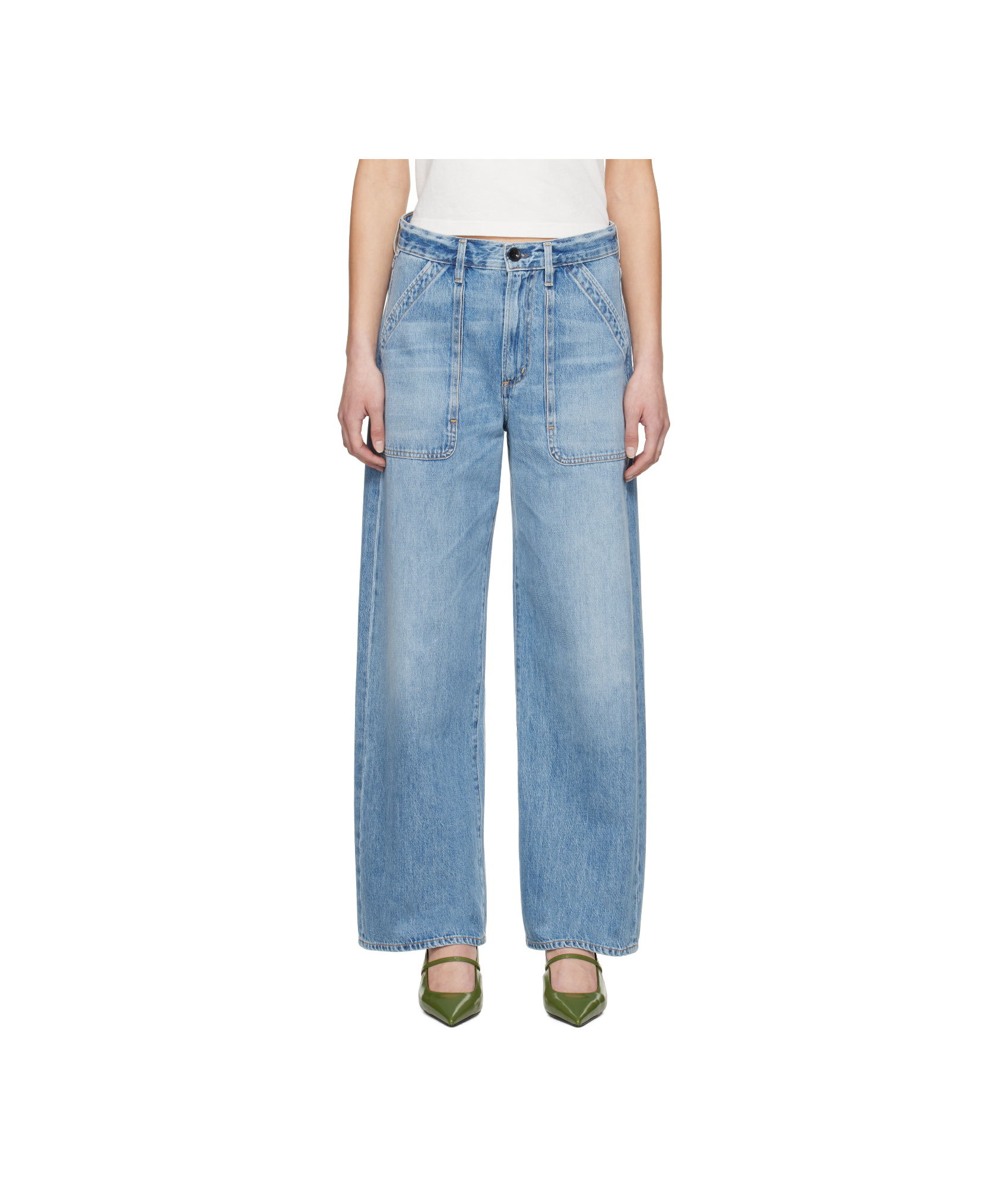 Citizen Of Humanity Ayla Cargo Jeans In Blue