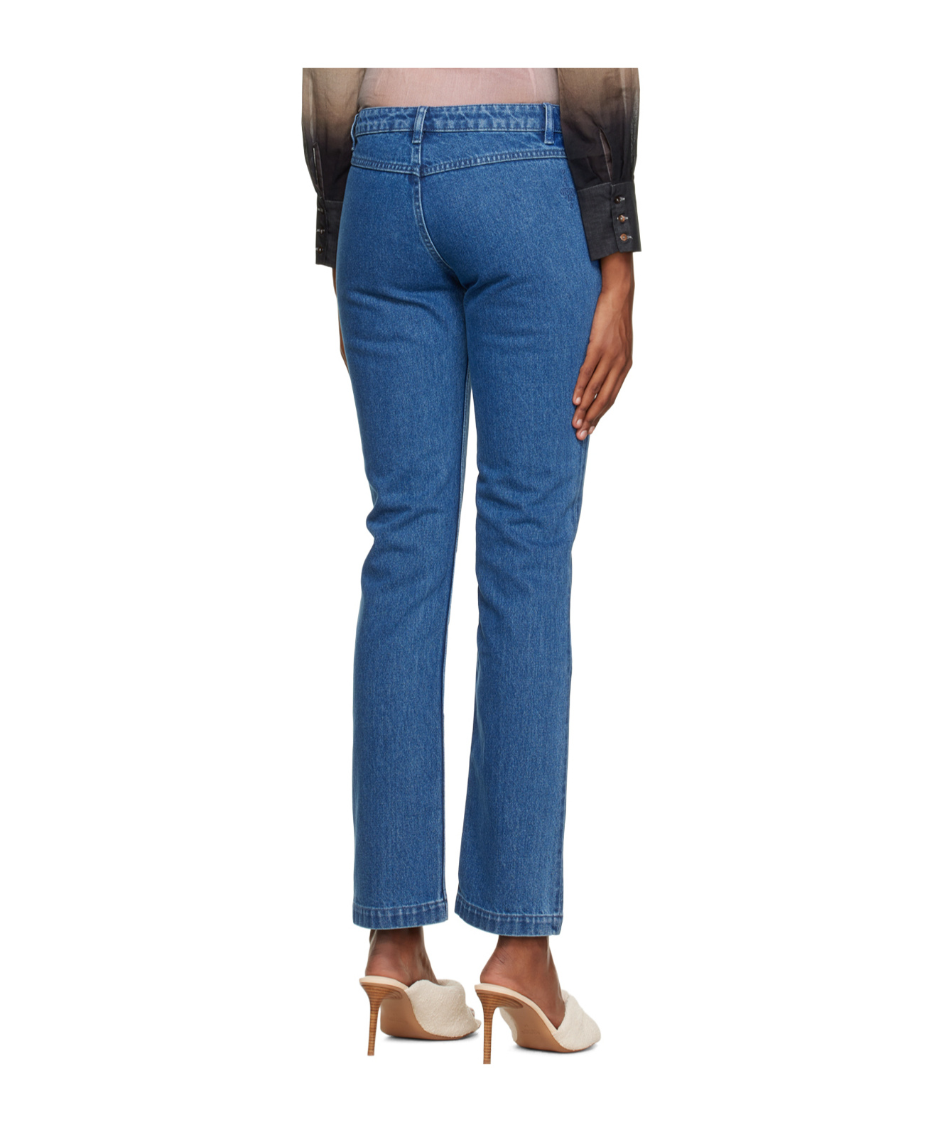 Paloma Wool Low-rise Straight Jeans In Blue