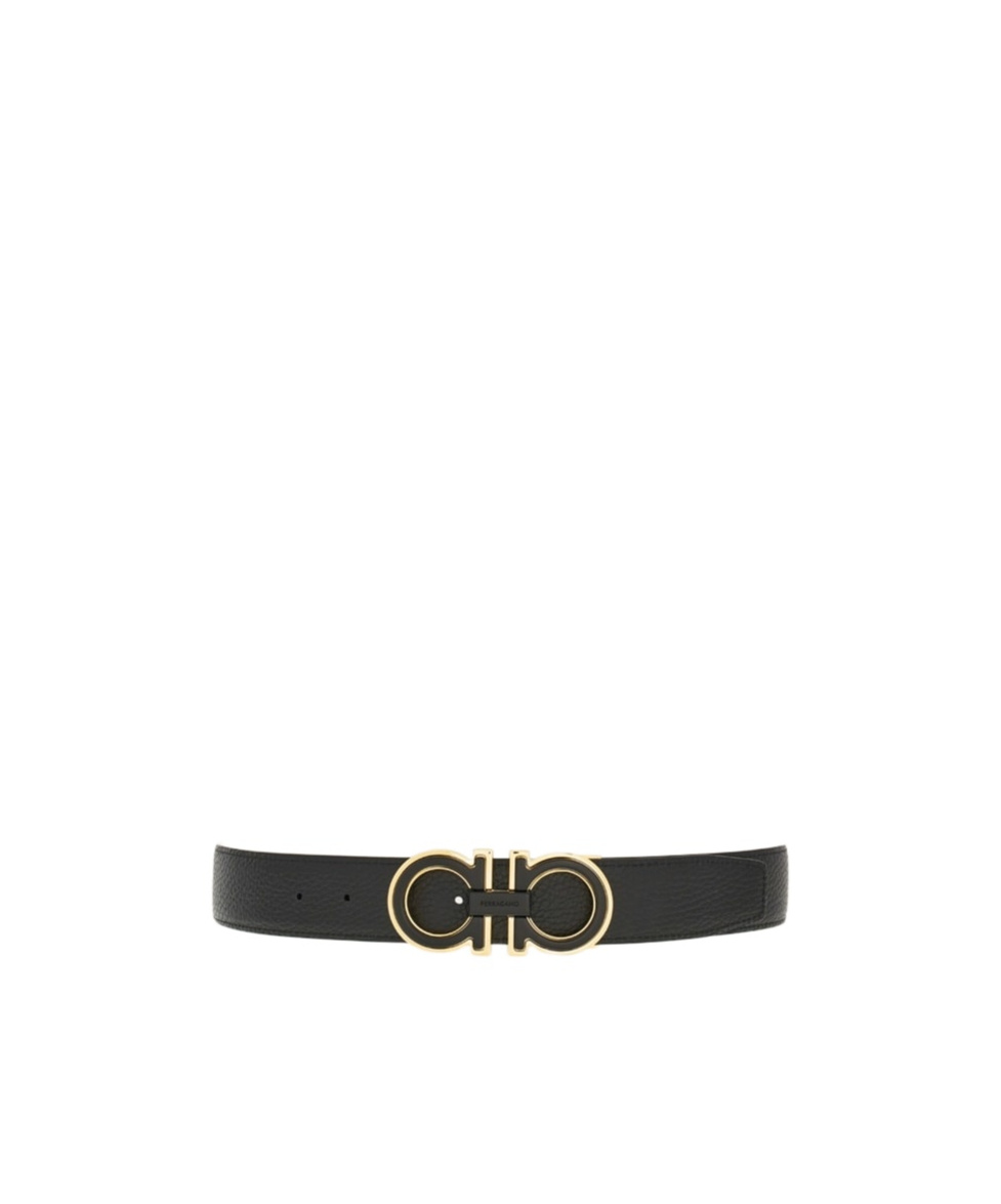 Ferragamo Double-sided Belt In Black