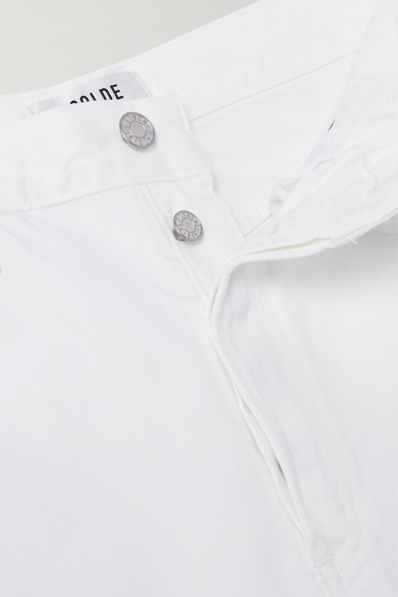 Agolde Denim Trousers With Belt Loops In White
