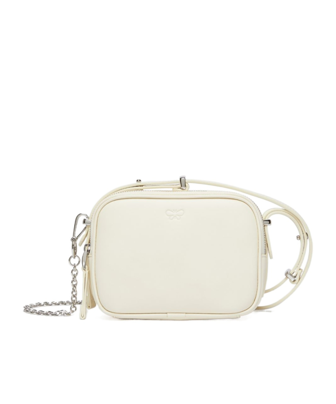 Weekend Max Mara Zipper Shoulder Bag In White