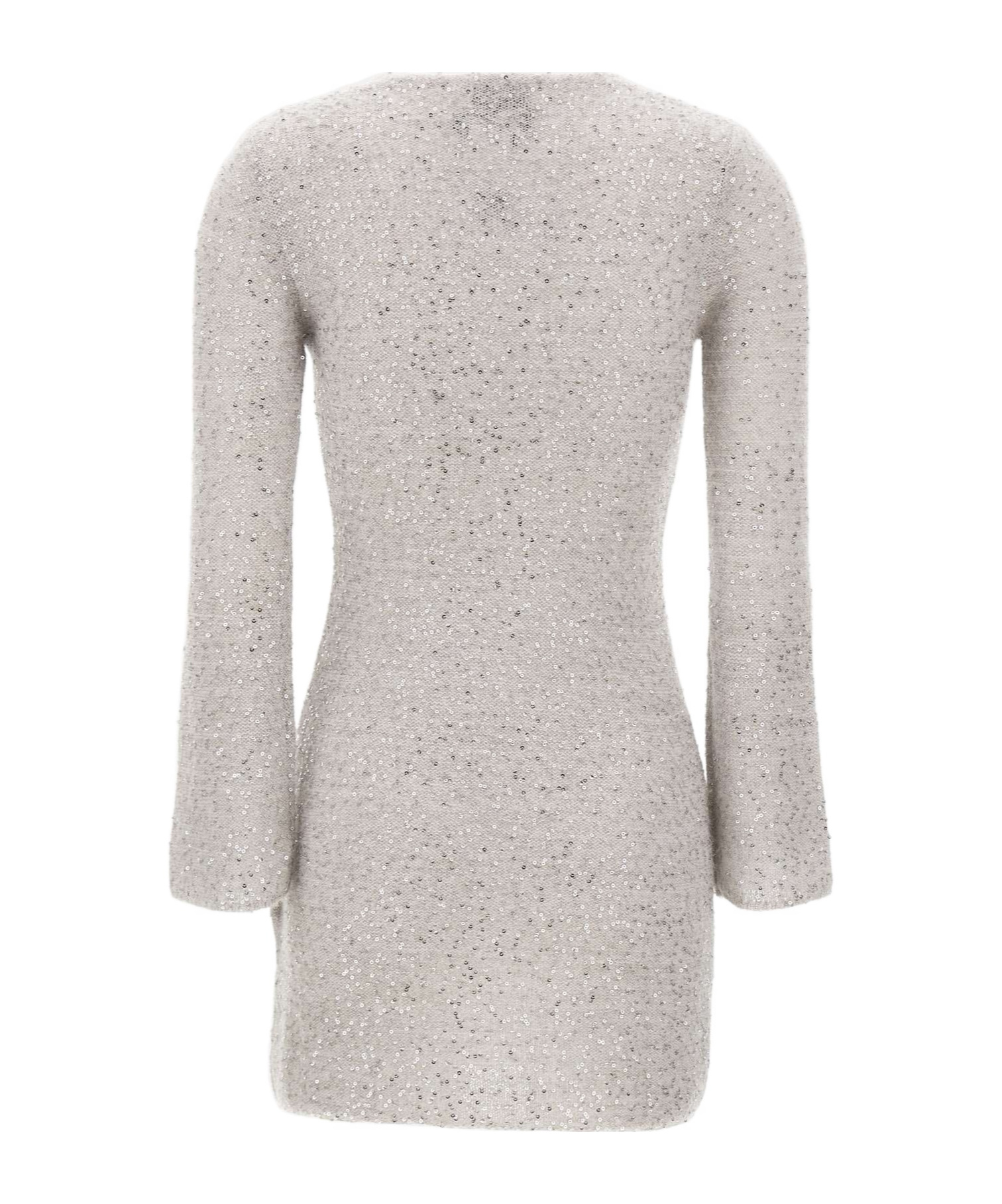 Marella Sequin-embellished Bell-sleeve Mini Dress In White