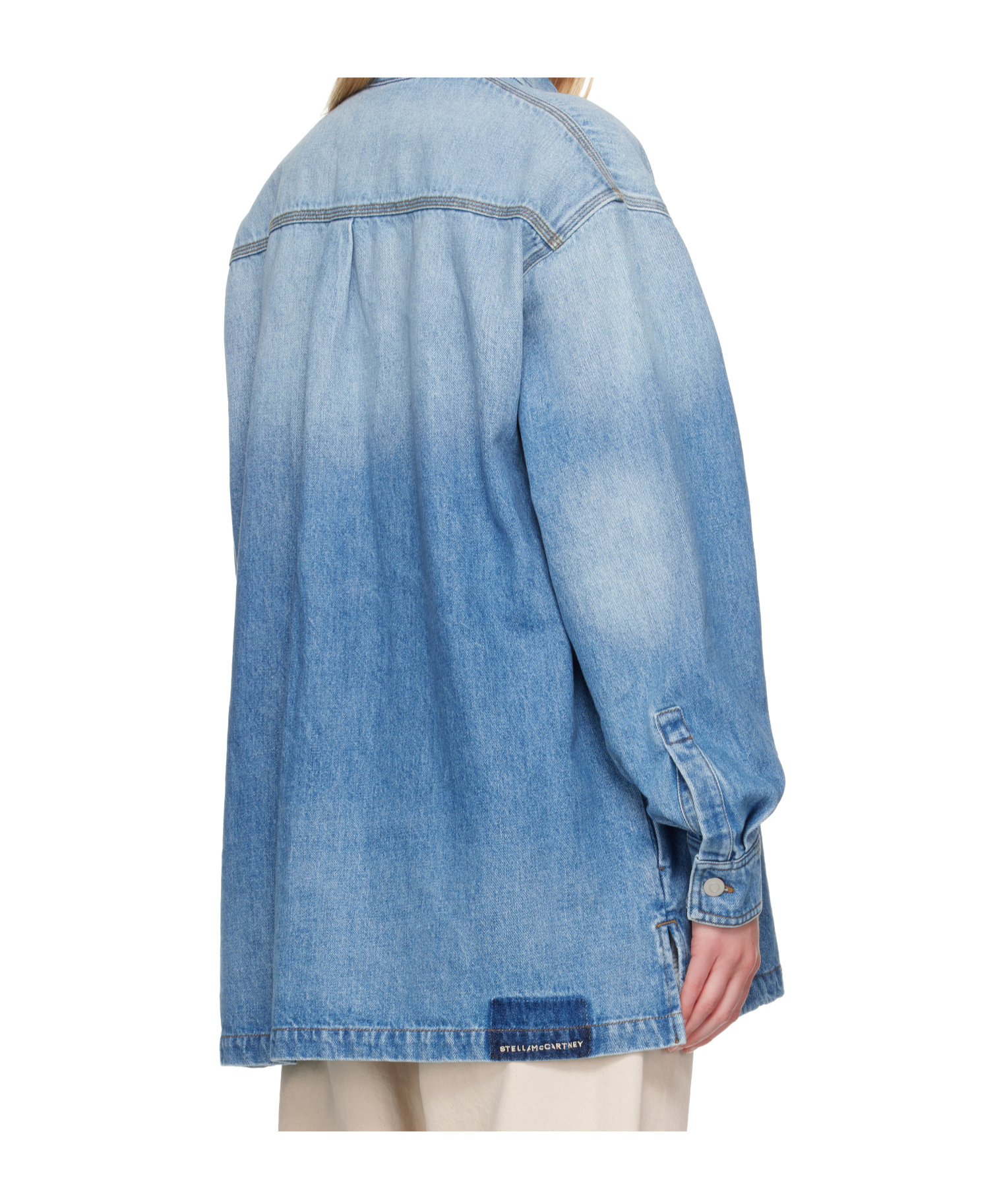 Stella Mccartney Blue Iconic Denim Shirt In Blue