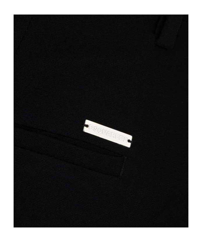 Dsquared2 Wide Leg Trousers In Viscose Stretch In Black