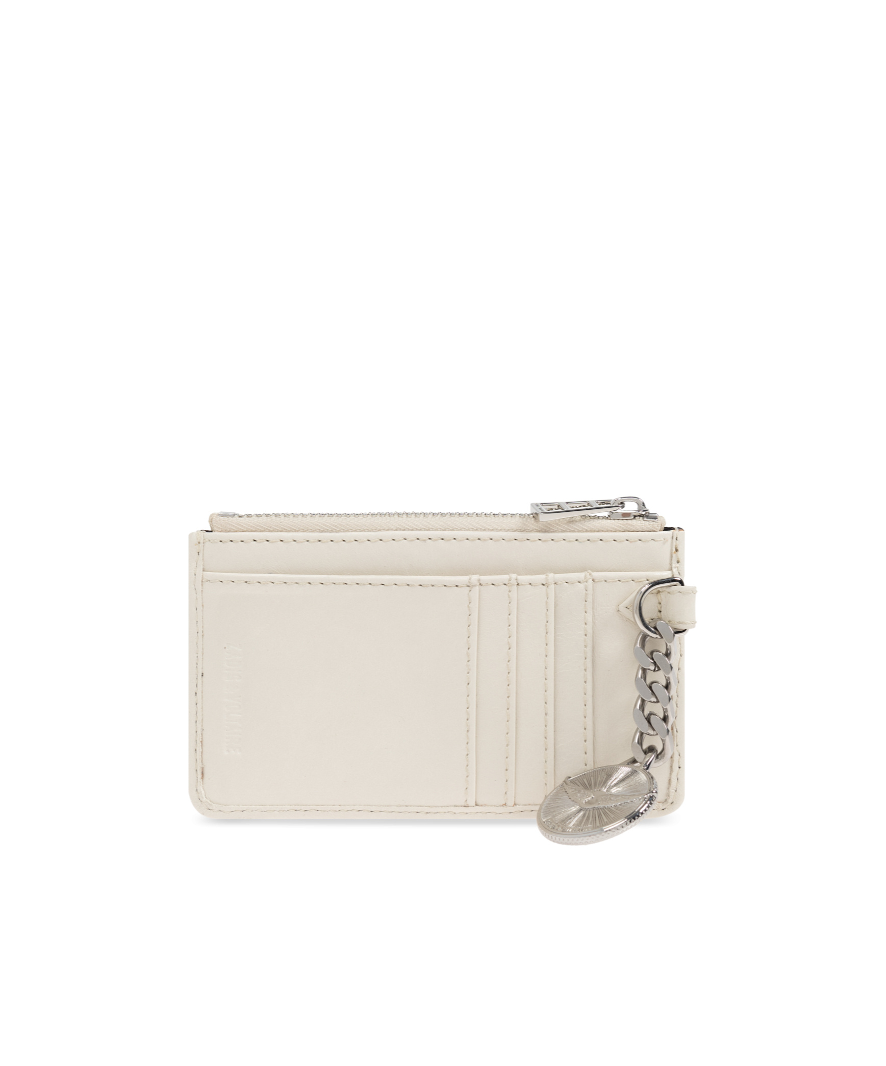 Zadig & Voltaire Sunny Leather Card Holder In White