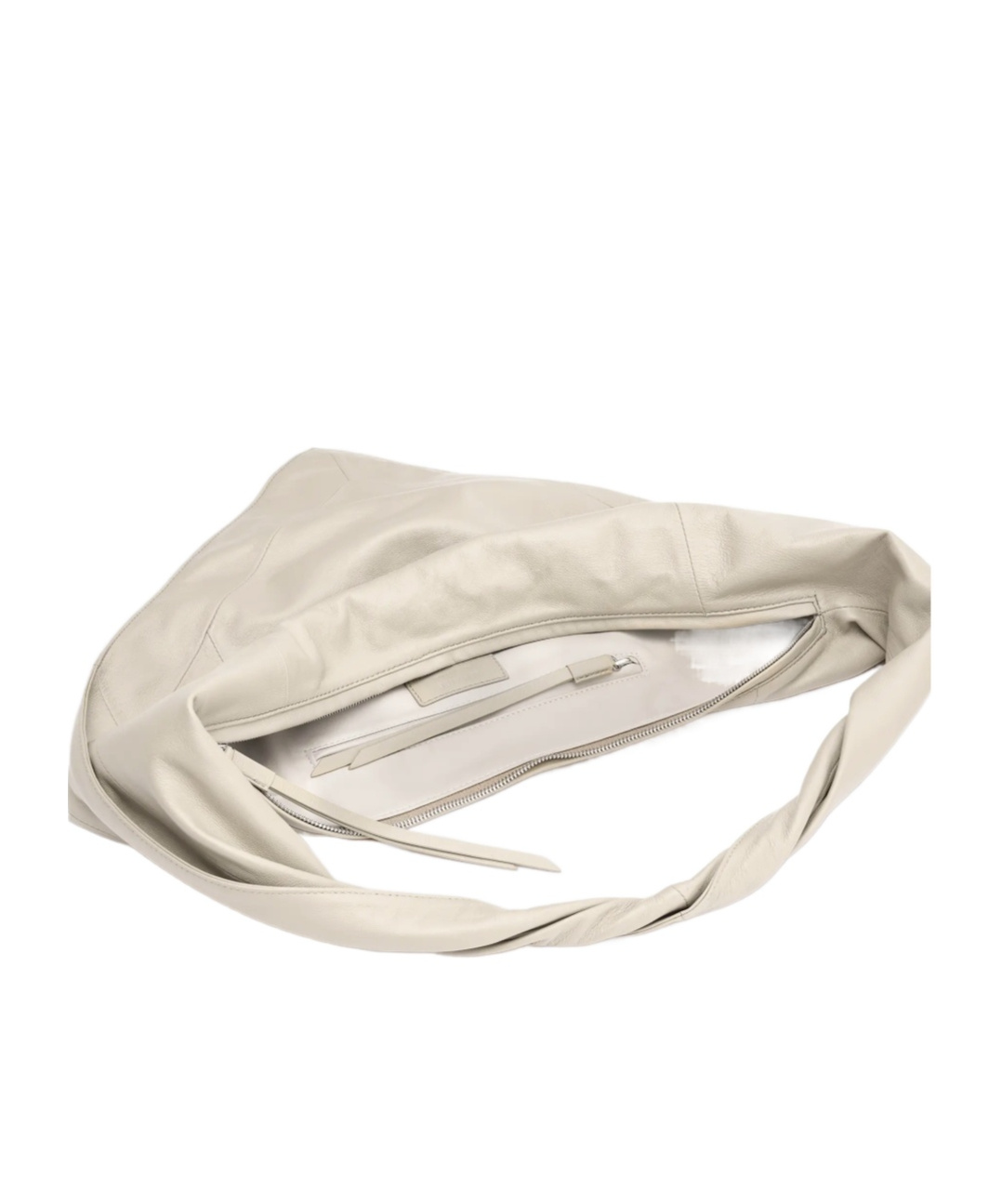 Lemaire Scarf Twisted-strap Leather Shoulder Bag In White