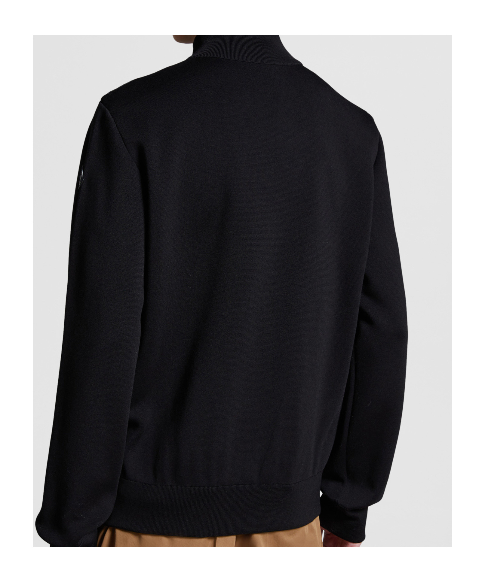 Moncler Men's Navy Stretch Cotton Blend Cardigan In Black