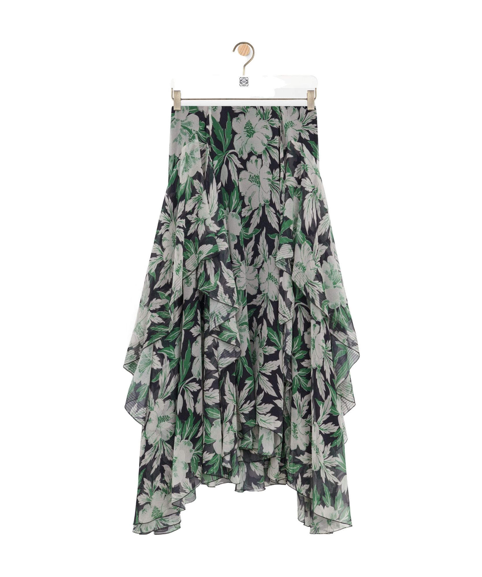 Loewe Silk Skirt In Multi-color