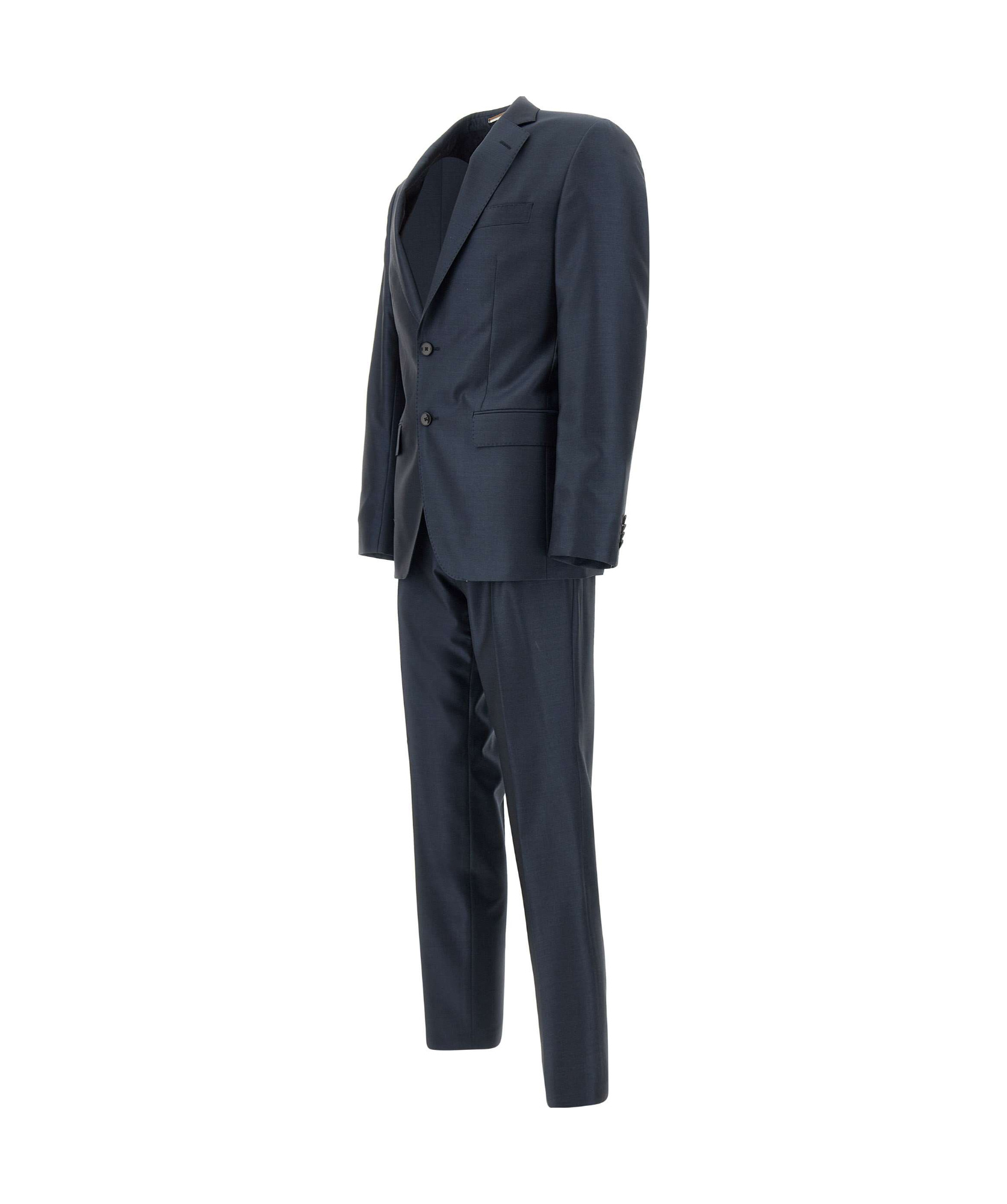Hugo Boss Single-breasted Wool Blend Suit In Black