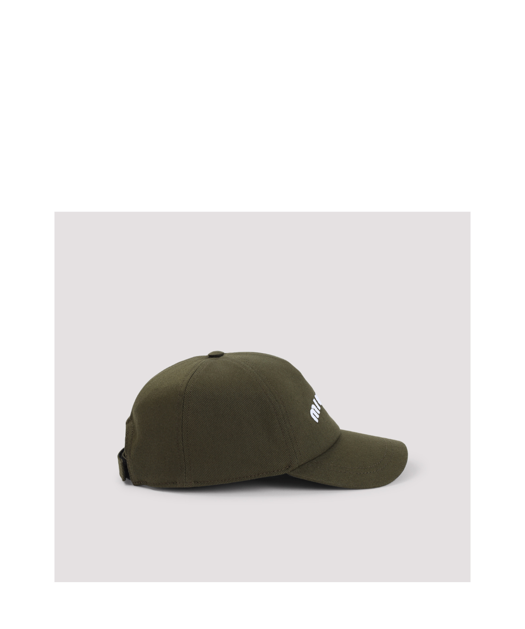 Miu Miu Logo Baseball Cap In Green