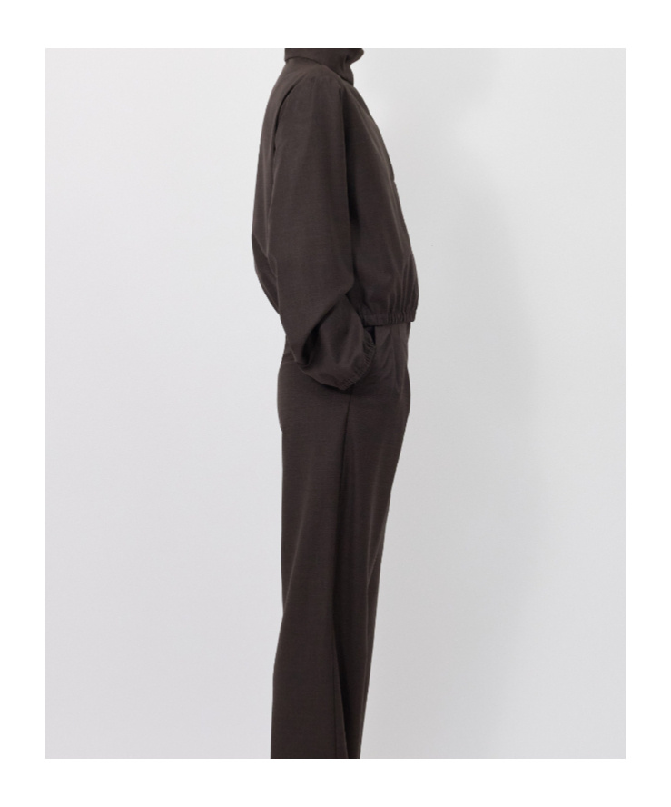 Loulou De Saison Zyla Stand Collar Blouse In Brown