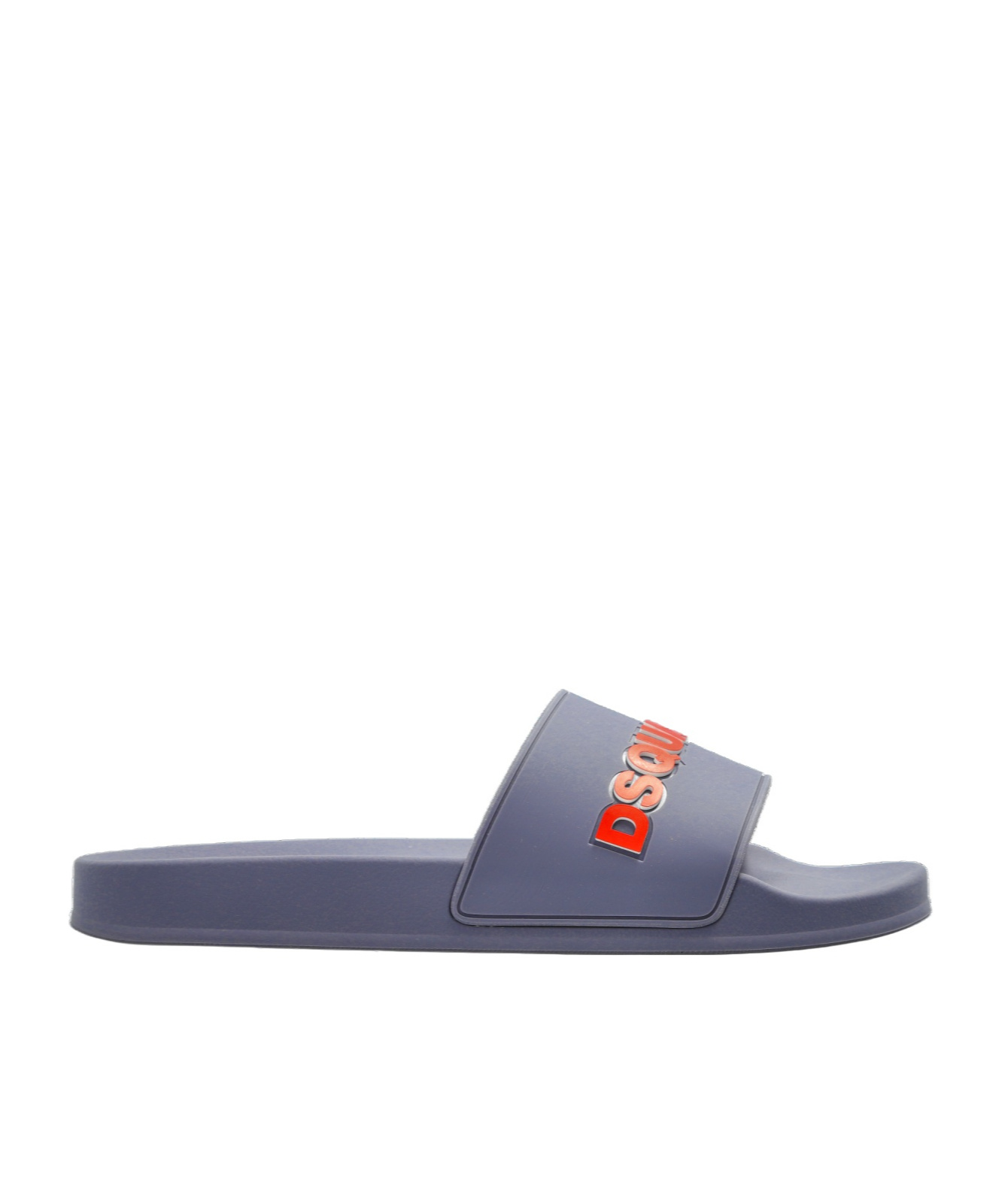 Dsquared2 Logo Embossed Slip-on Slides In Gray