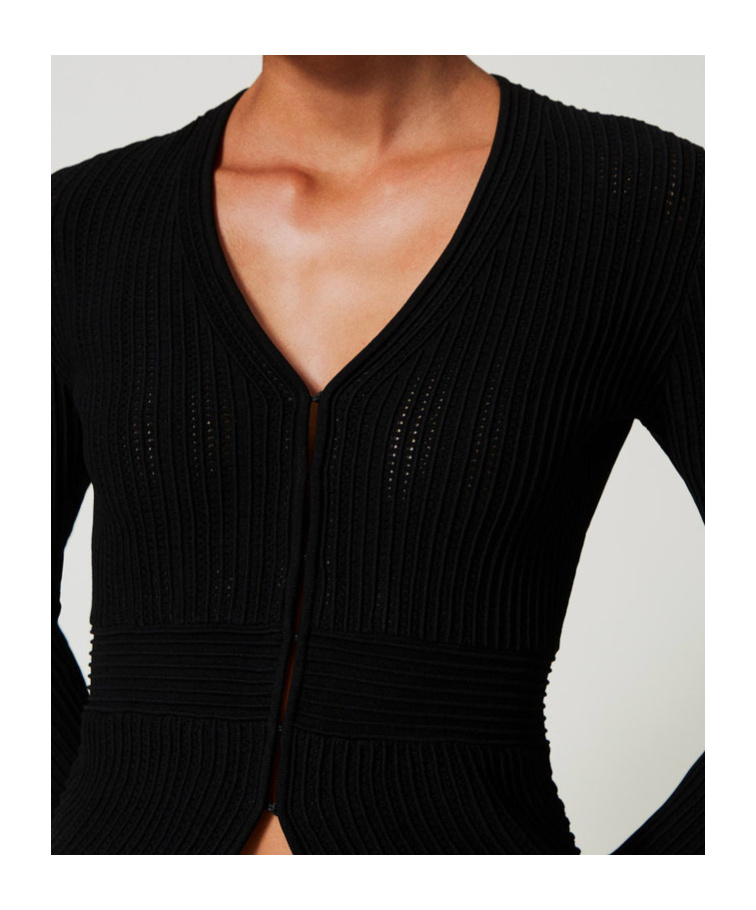 TWINSET FITTED KNIT CARDIGAN