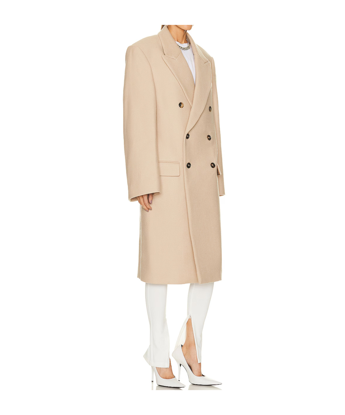Wardrobe.nyc Beige Hailey Bieber Edition Double-breasted Coat In Neutral