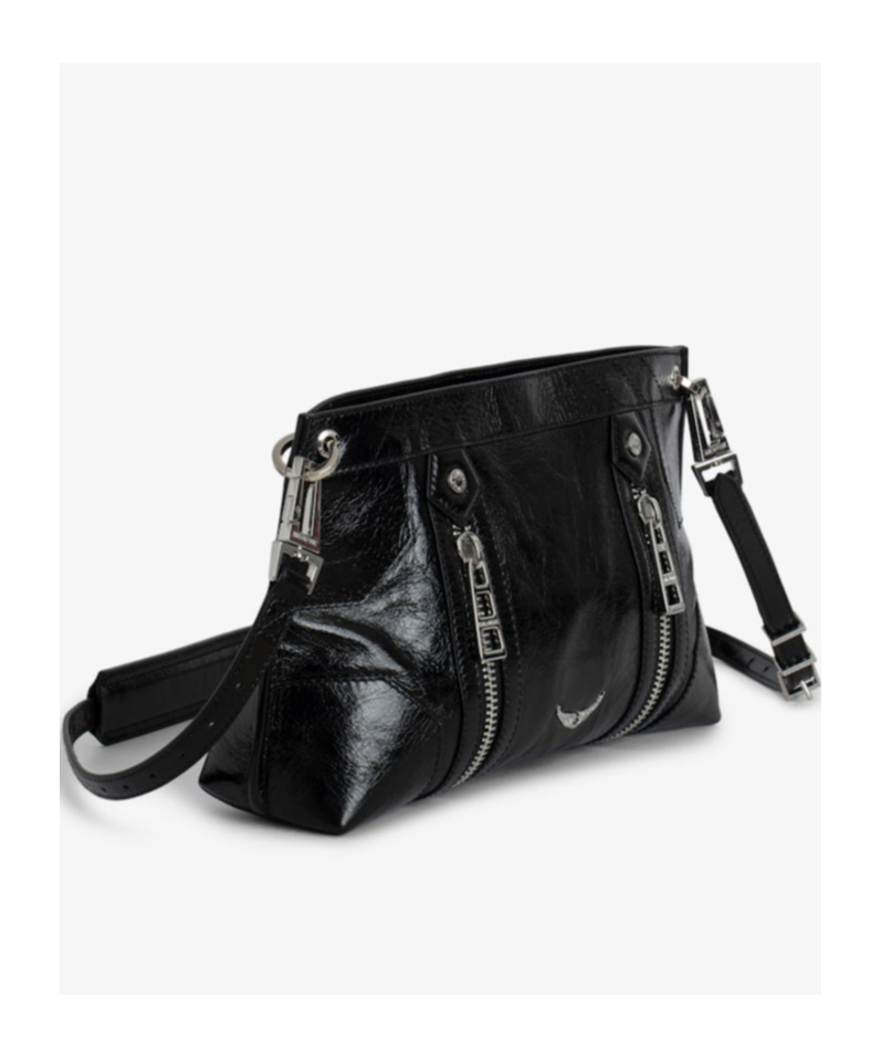 Zadig & Voltaire Zippered Shoulder Bag In Black