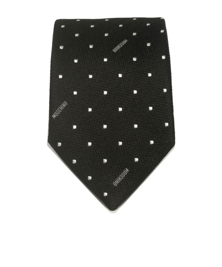 Moschino Logo Details Tie In Black