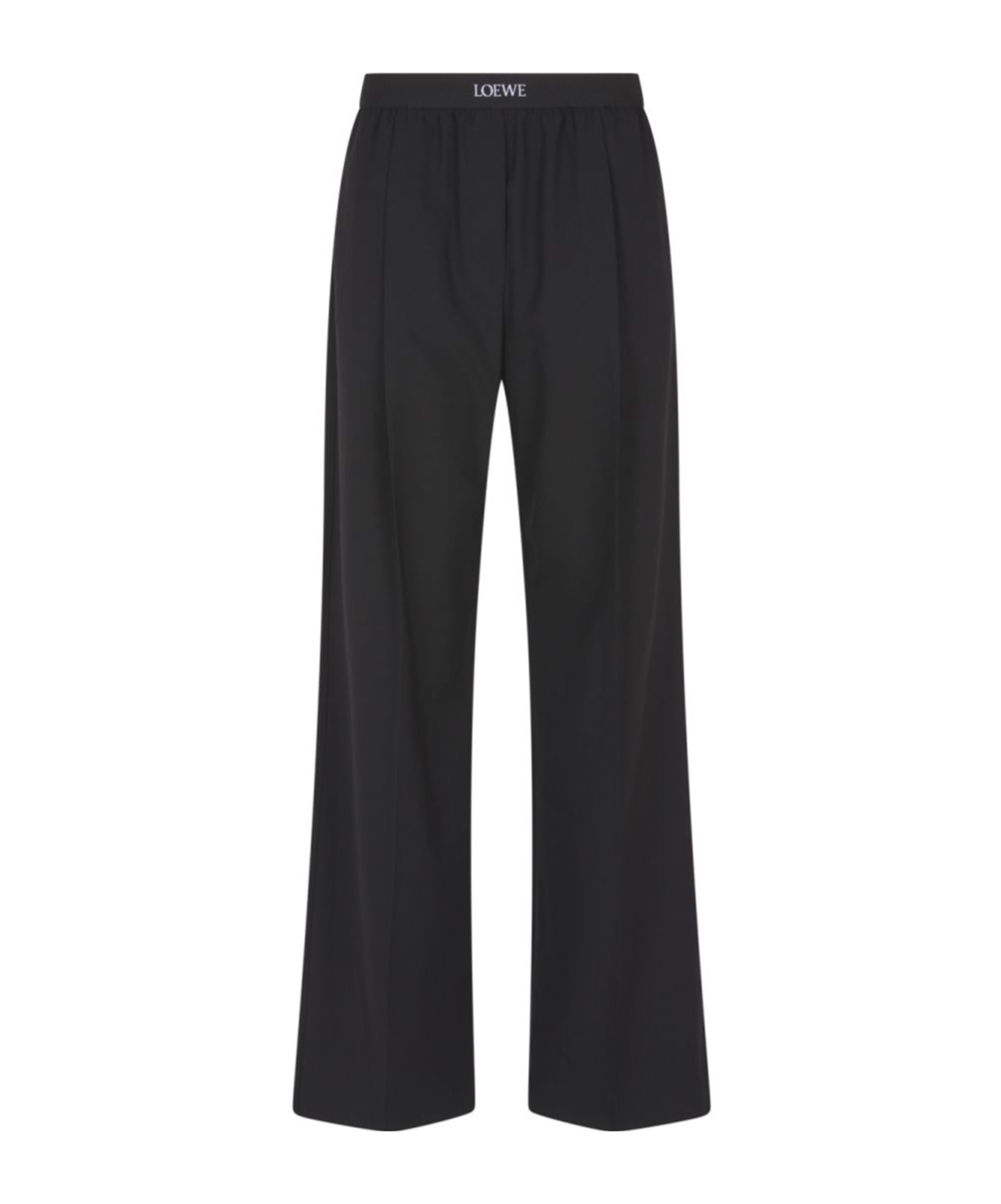 Loewe Elastic Waist Casual Pants In Black