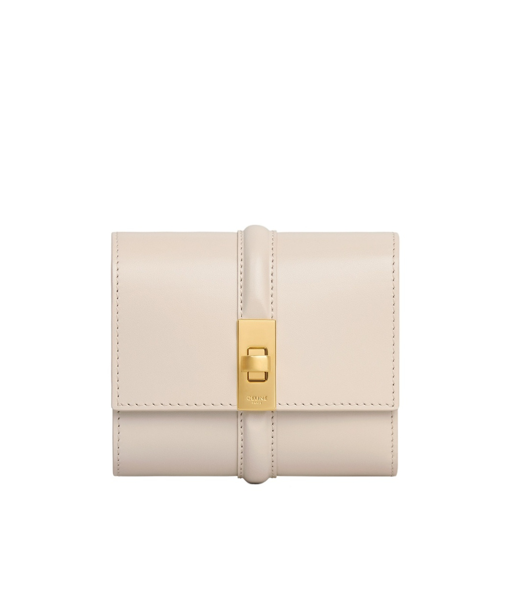 Celine Small Three-fold Wallet In Light Beige