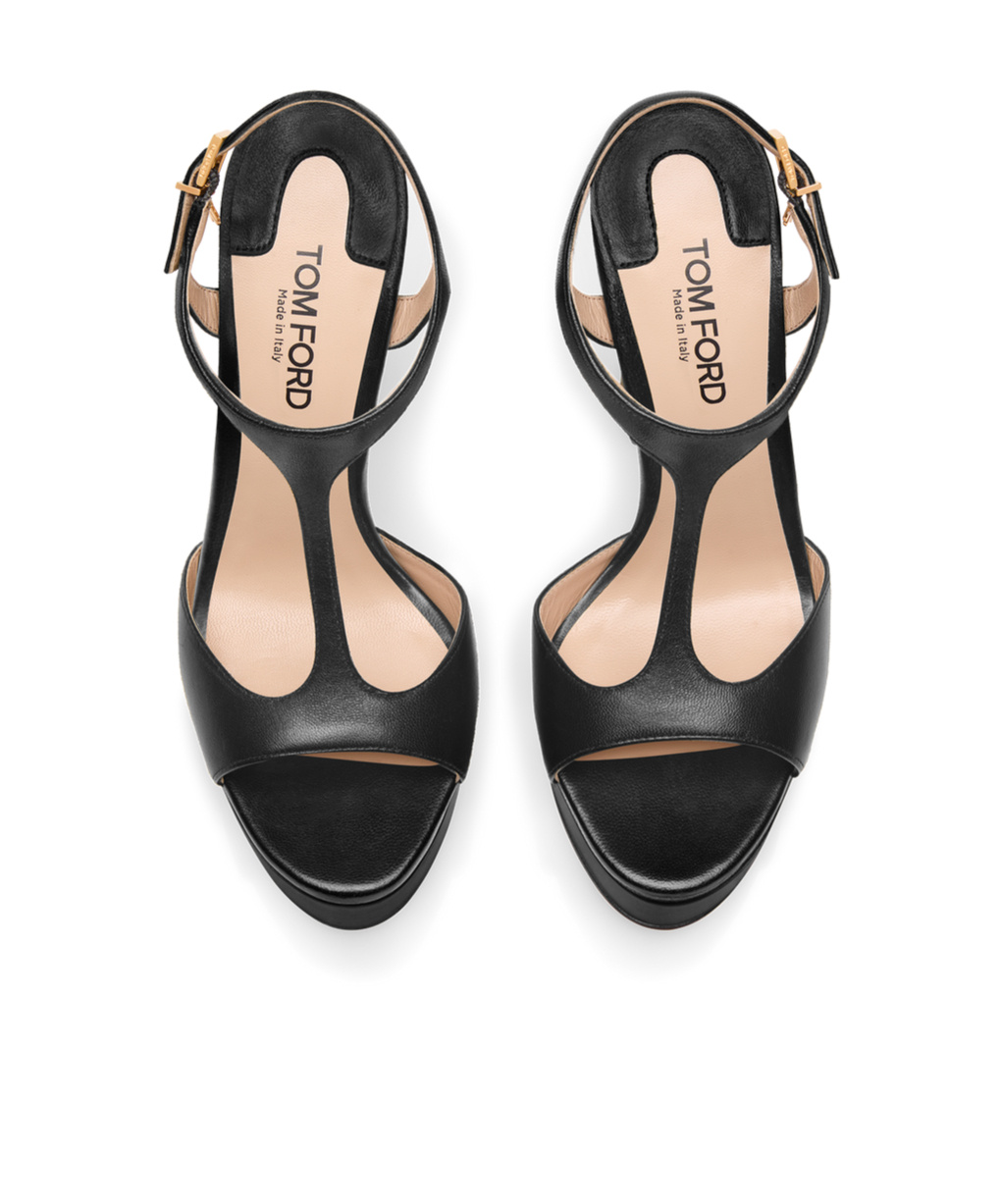 Tom Ford Brigitte Bow-embellished Velvet Platform Sandals In Black
