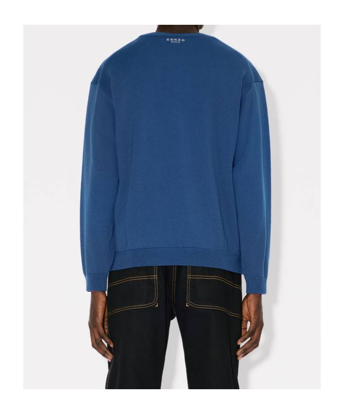 Kenzo Pop Sweater In Merino Wool In Blue