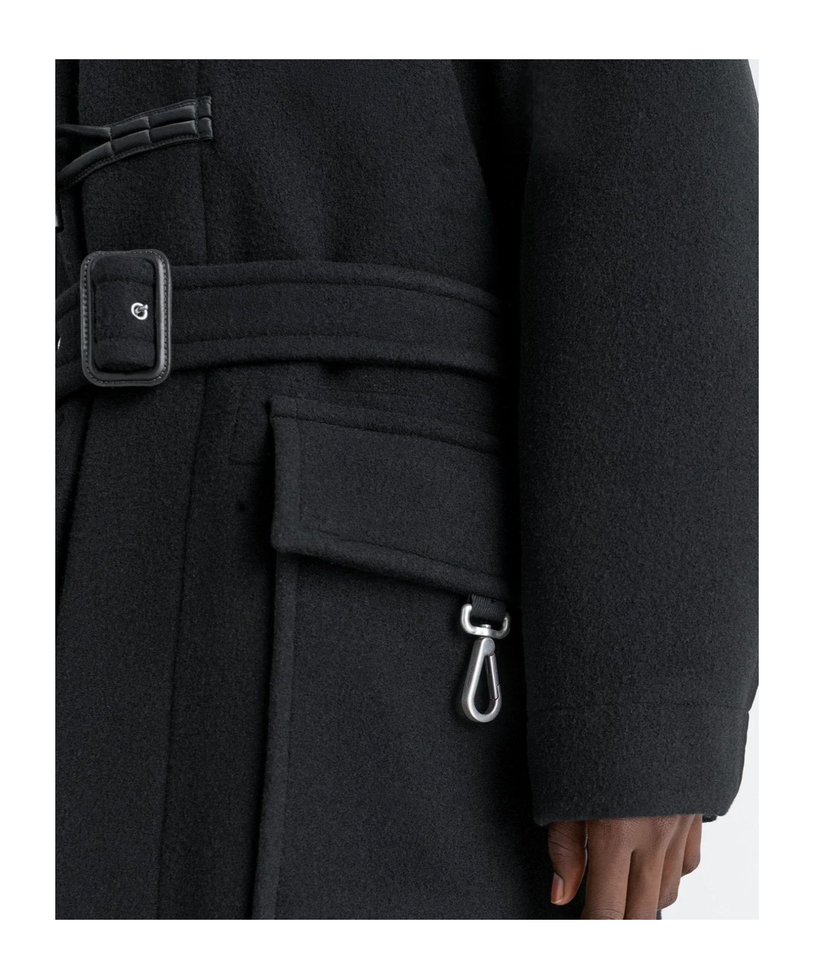 Lemaire Duffle Coat In Black