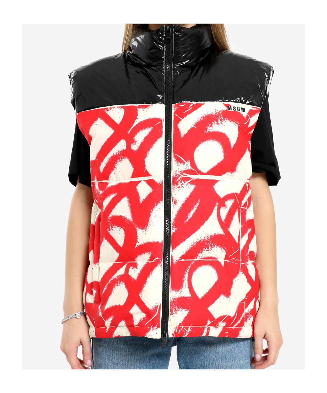 Msgm Sleeveless Vest In Red