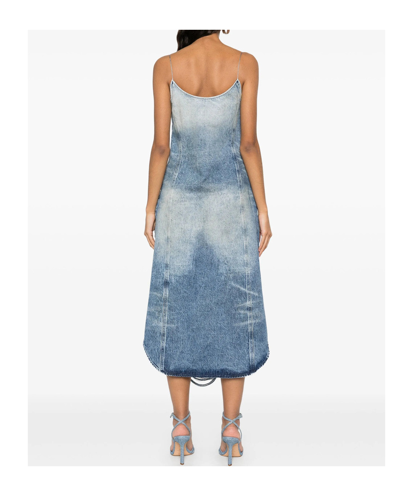 Diesel Thin Shoulder Strap Dress In Blue