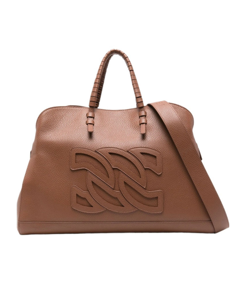 Casadei Park Avenue Leather Handbag In Brown