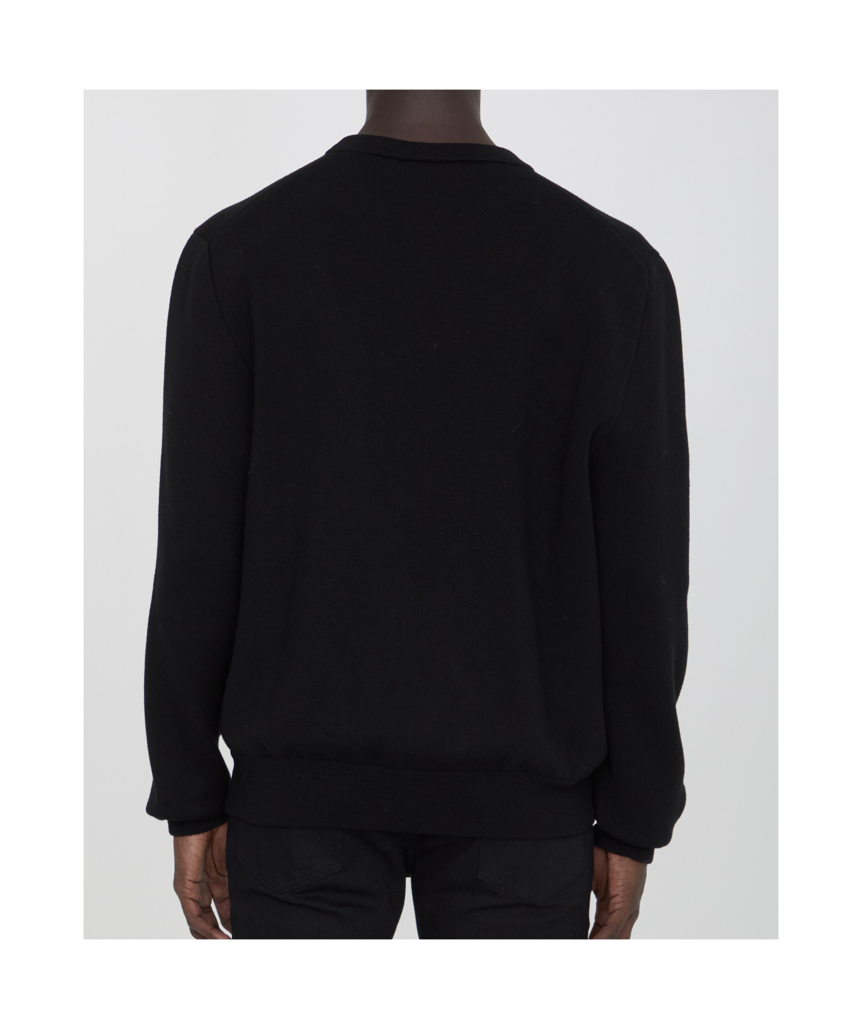 Dior Logo Long-sleeved Sweater In Black