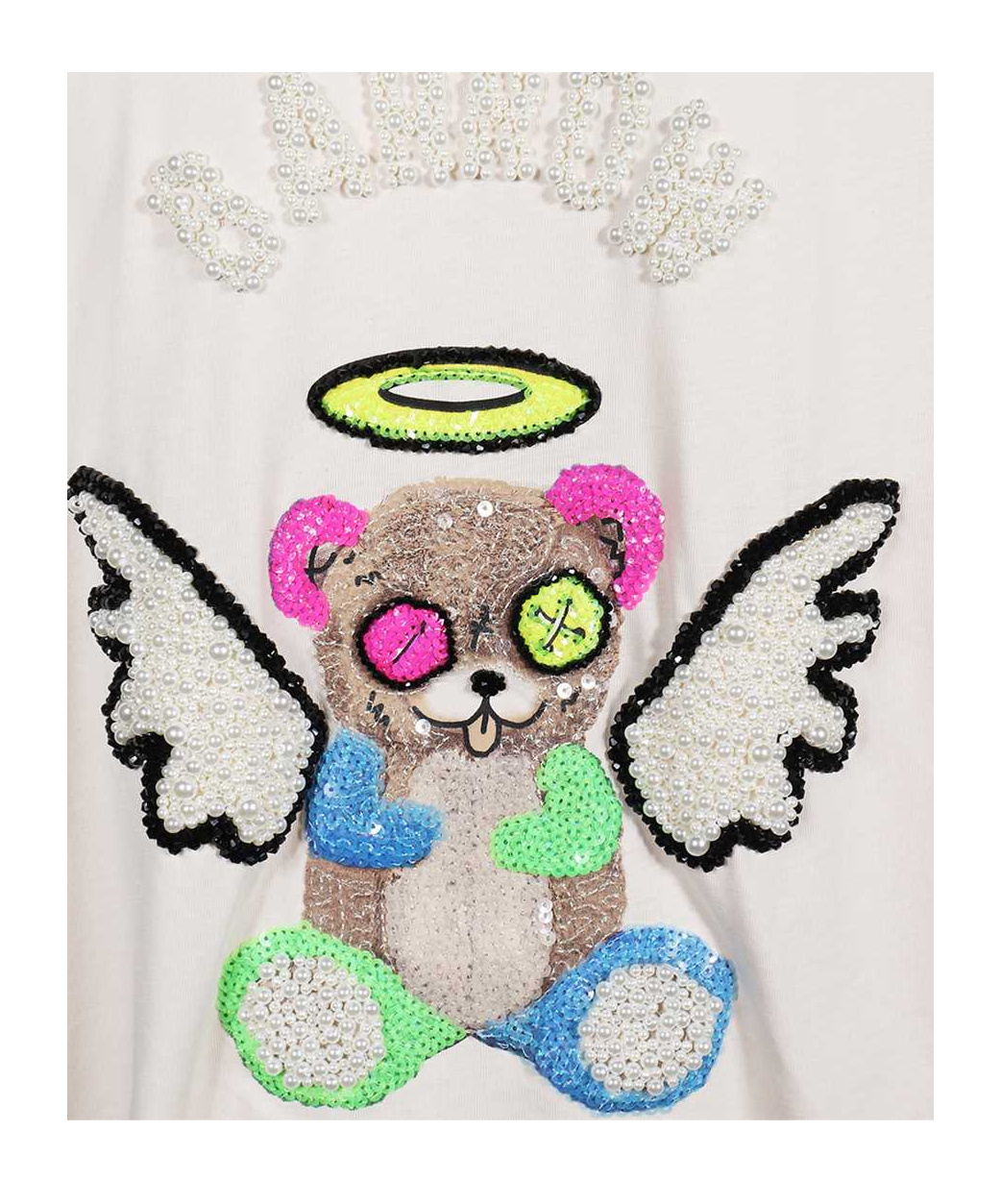 Barrow Angel Appliqué T-shirt In White