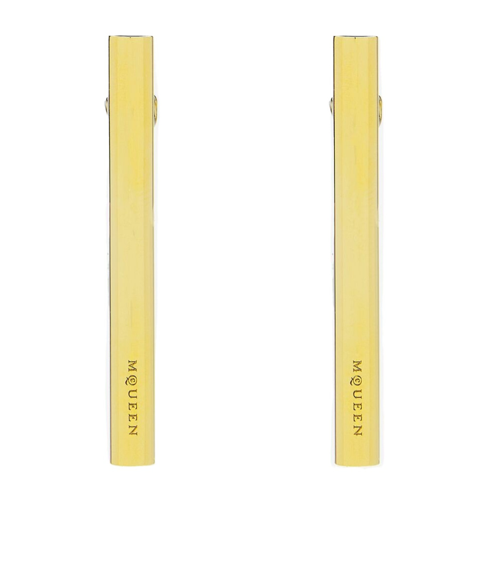 Alexander Mcqueen T-bar Earrings In Yellow