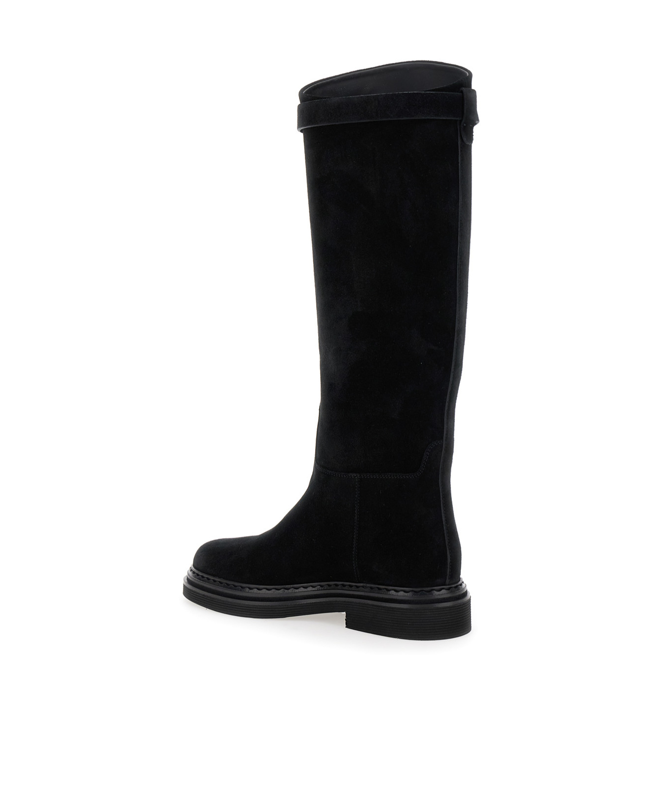 Dolce & Gabbana Dolce Gabbana Logo Plaque Round Toe Boots In Black