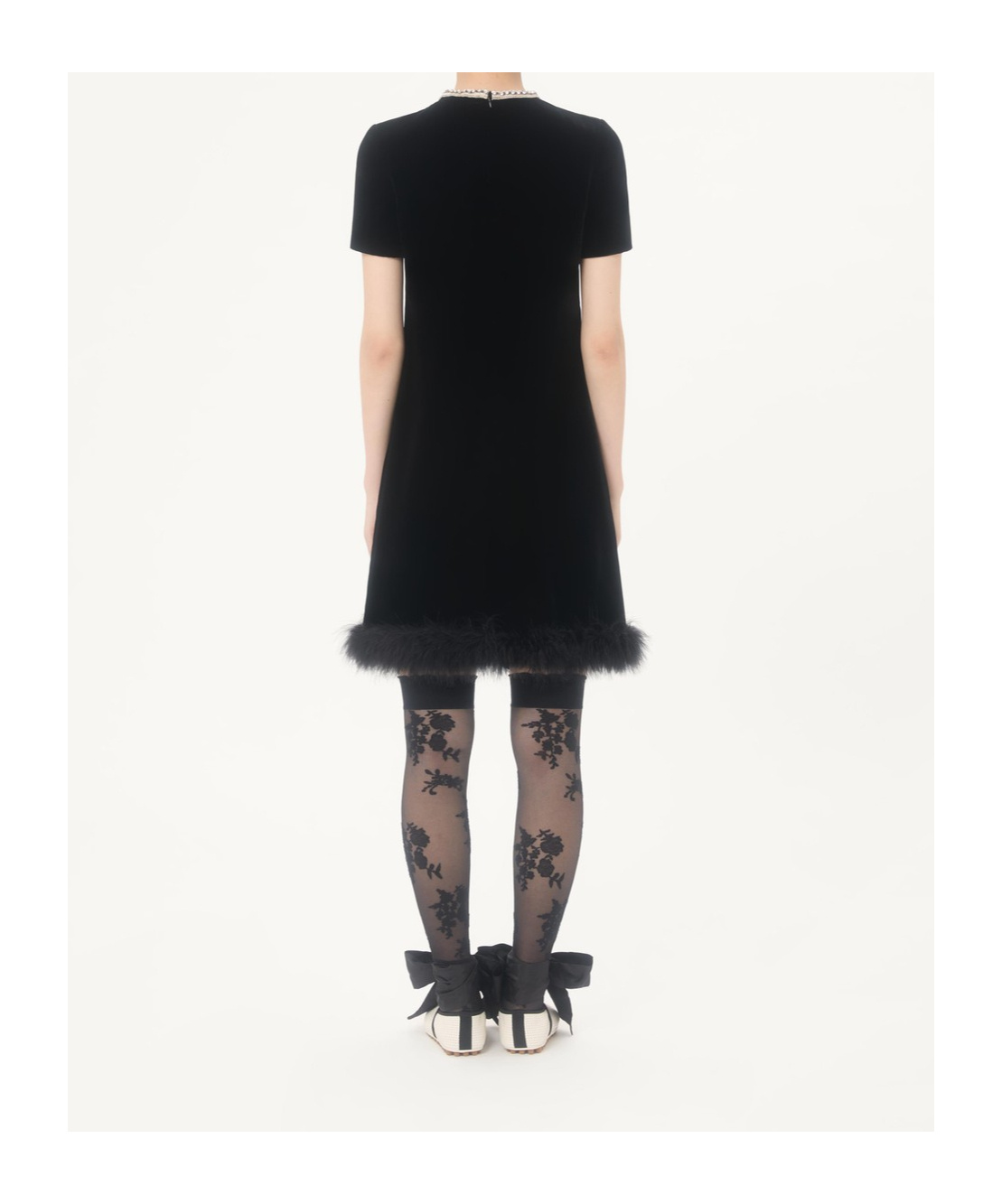 Valentino Short-sleeved Dress In Black