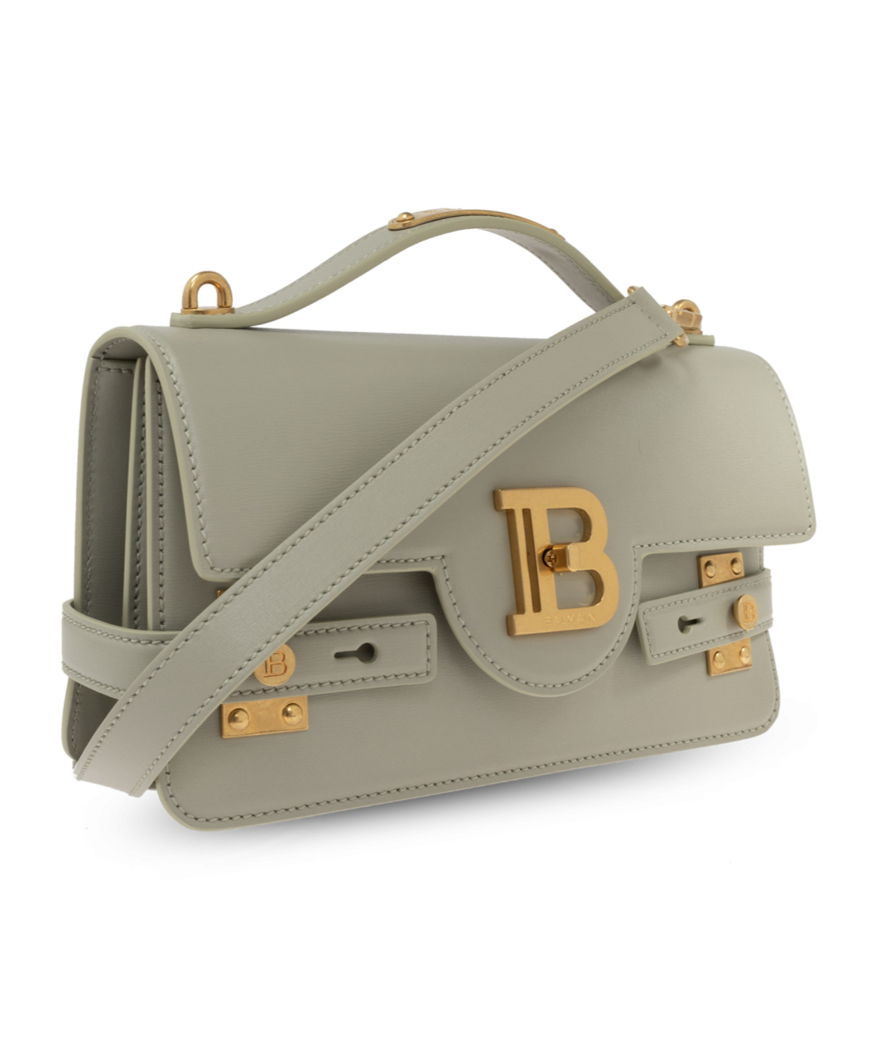 Balmain B-buzz Mini Shoulder Handbag In Nude