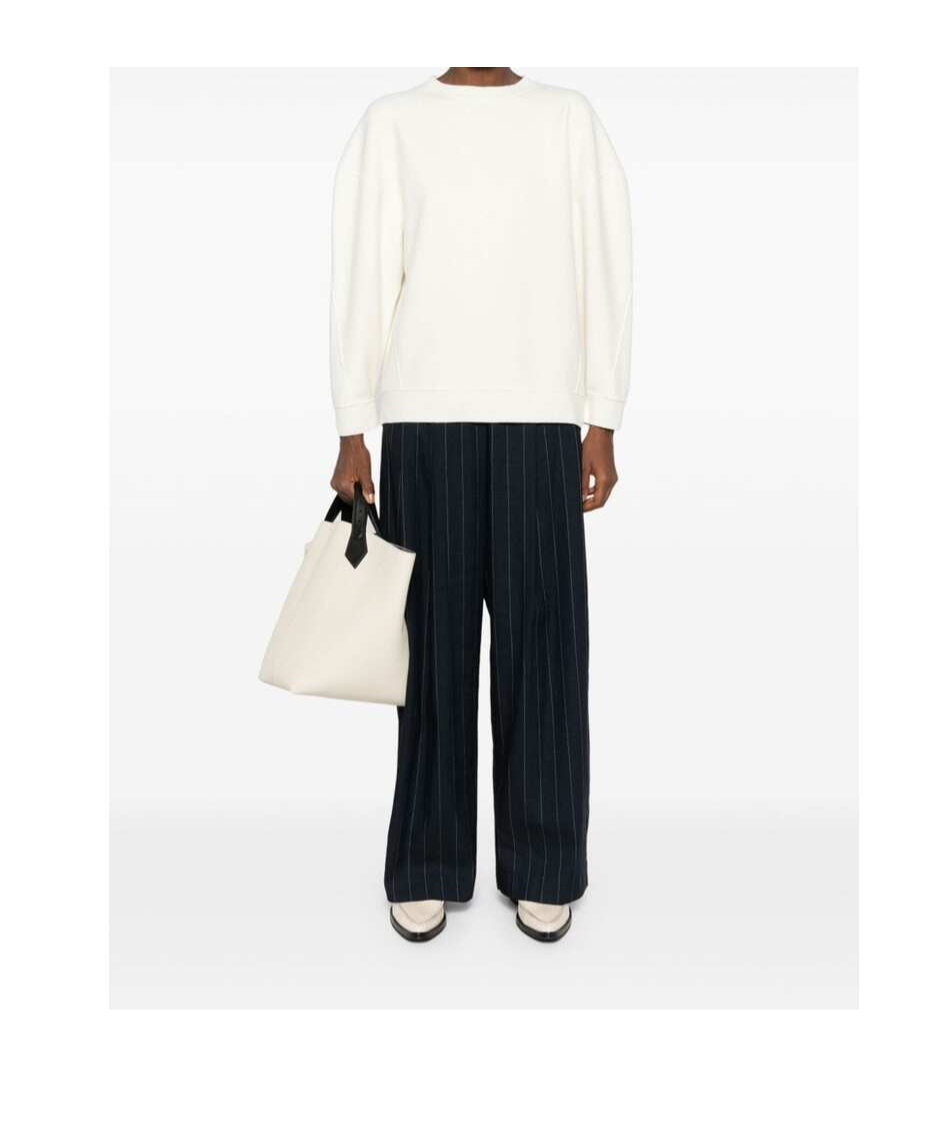 Max Mara Long-sleeved Sweater In White
