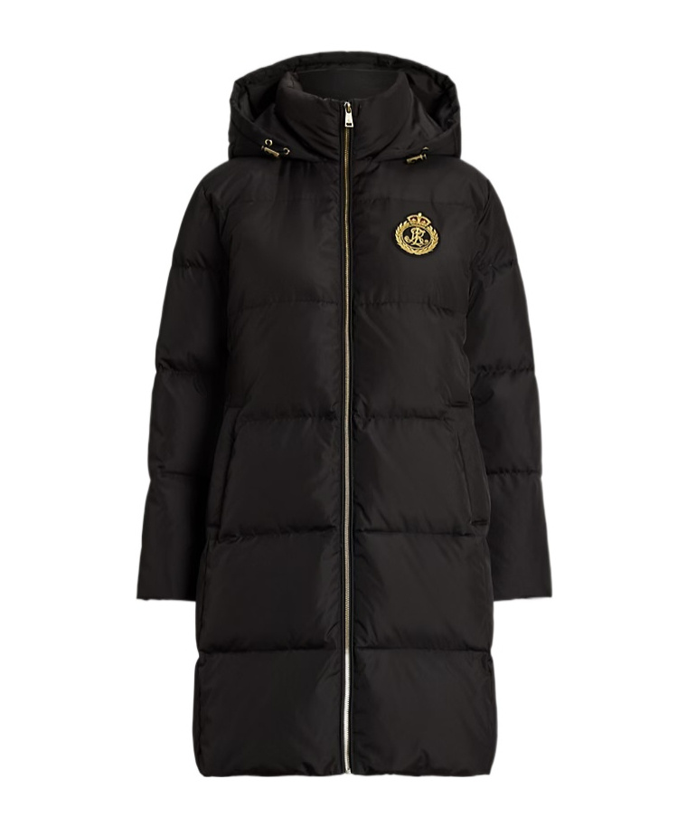 Ralph Lauren Long Down Jacket In Black
