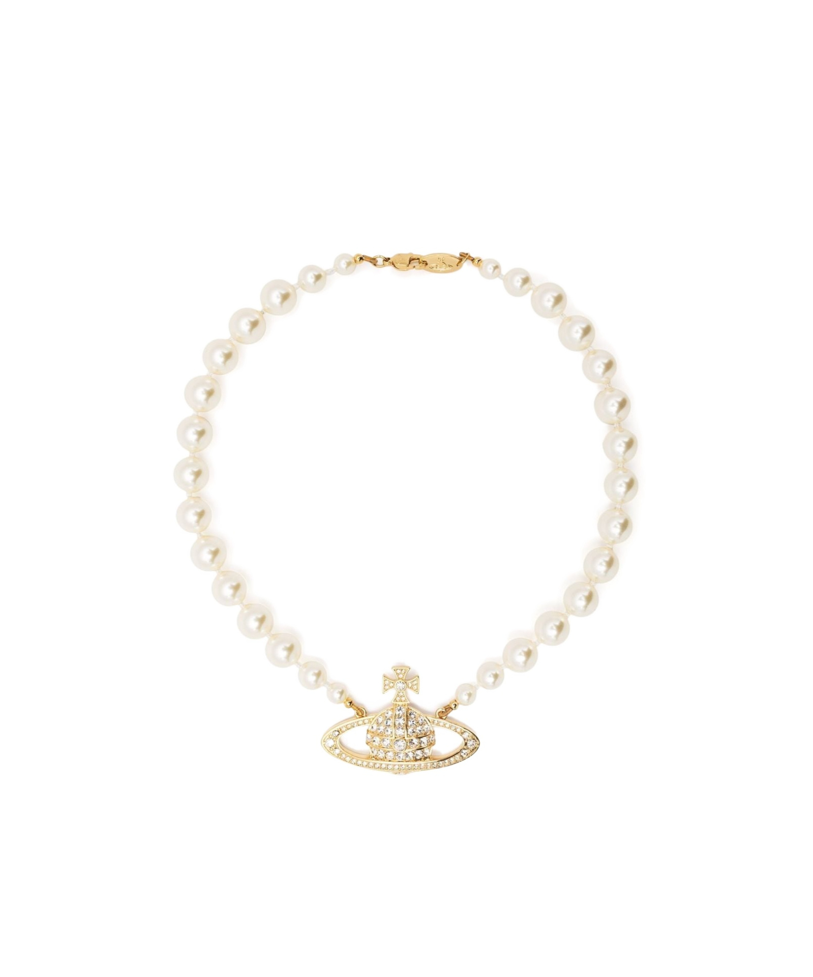 Vivienne Westwood Embossed Necklace In White