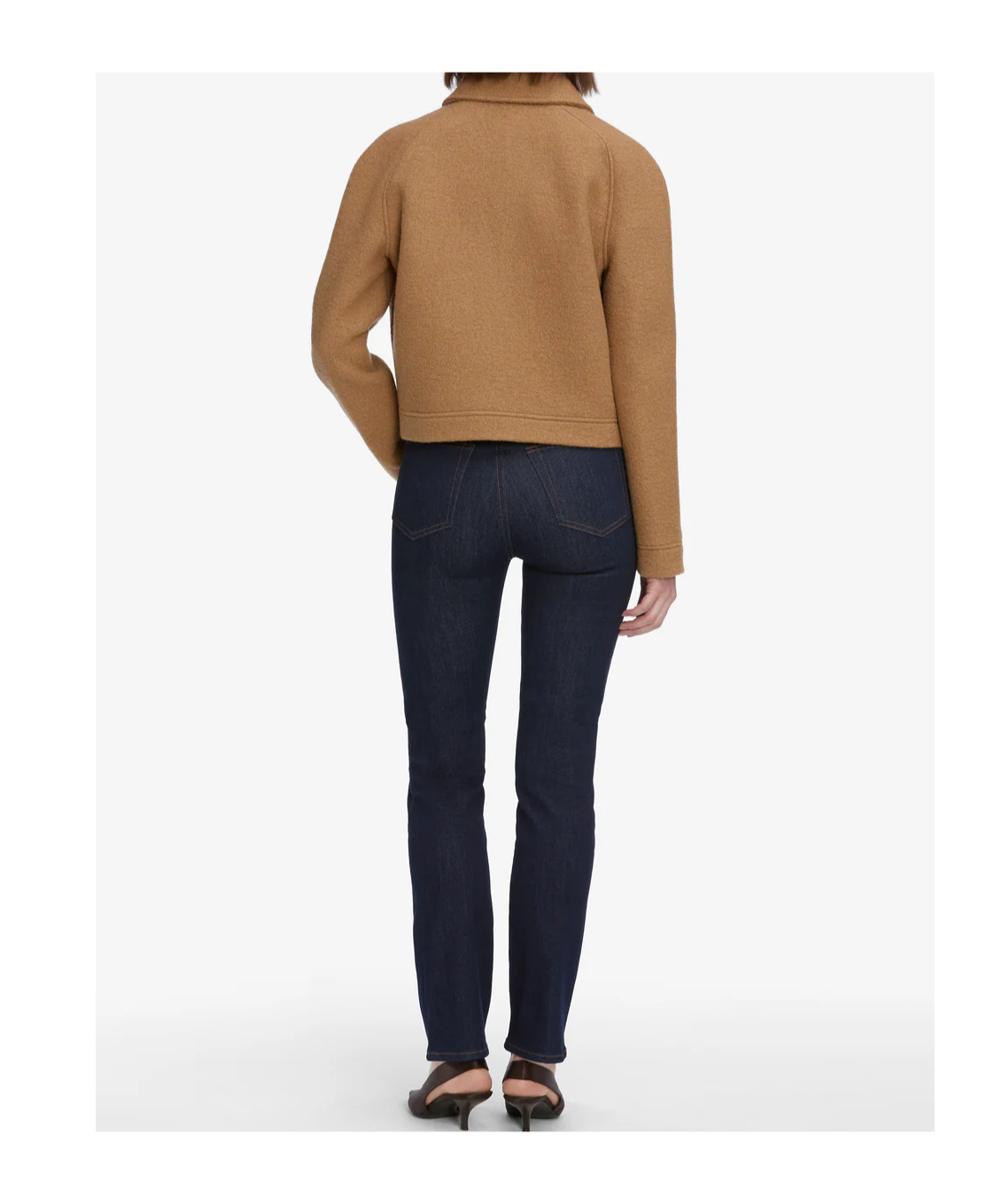 Frame High-waisted Straight-leg Jeans In Black