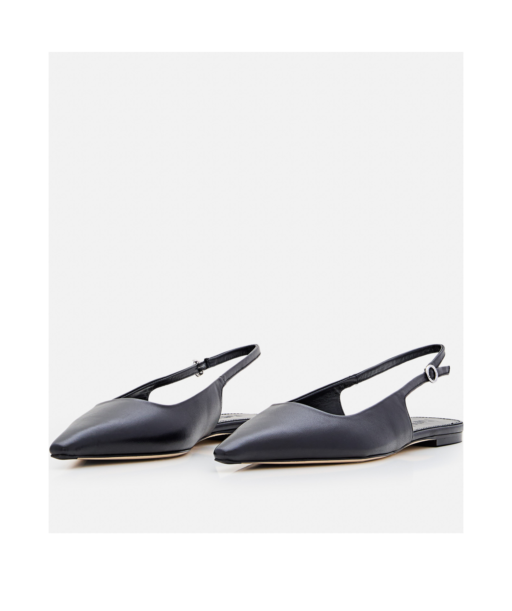 Aeyde 10mm Geraldine Napa Slingback Flats In Black