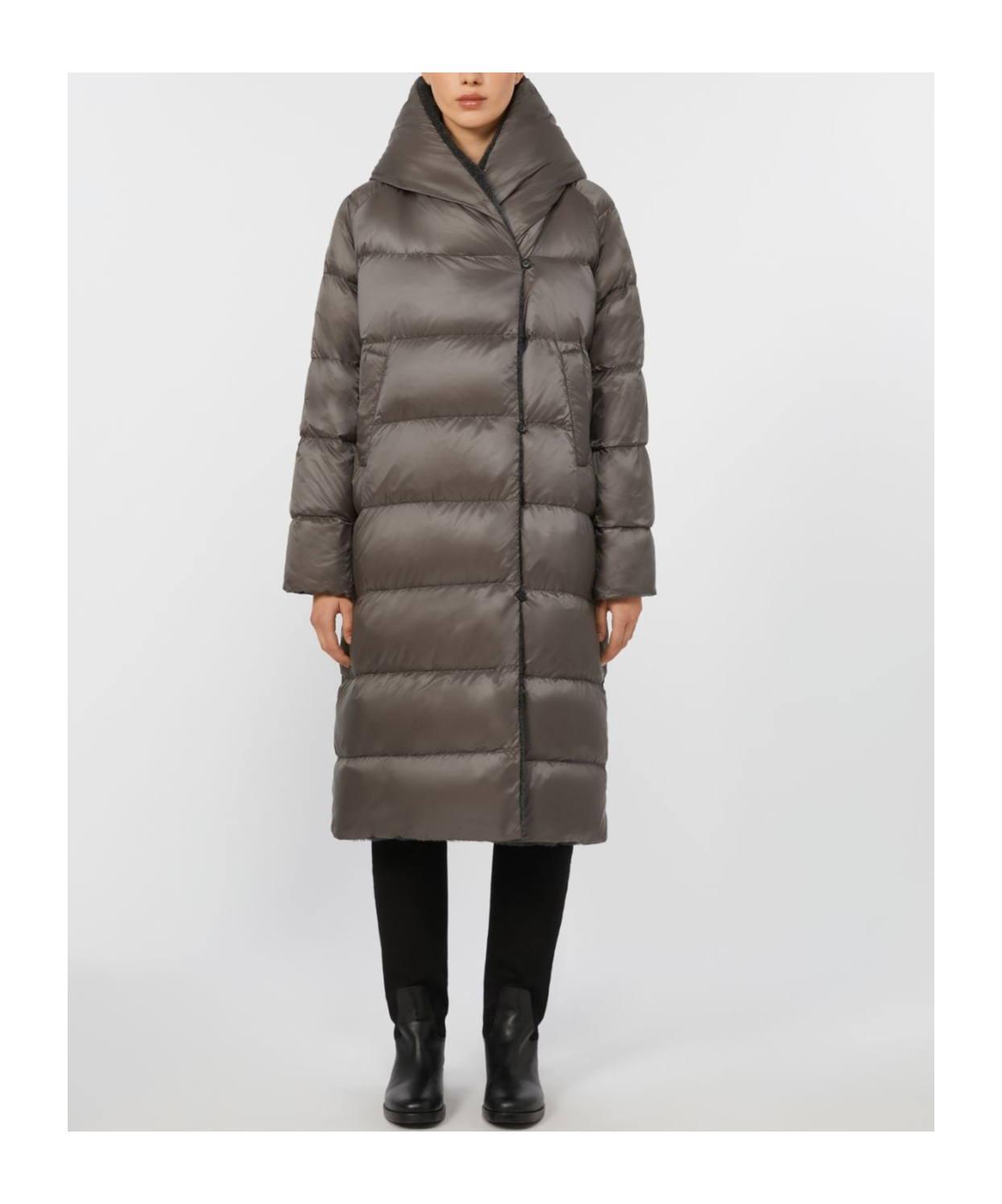 Max Mara Cube Orion Alpaca And Wool Down Coat In Black
