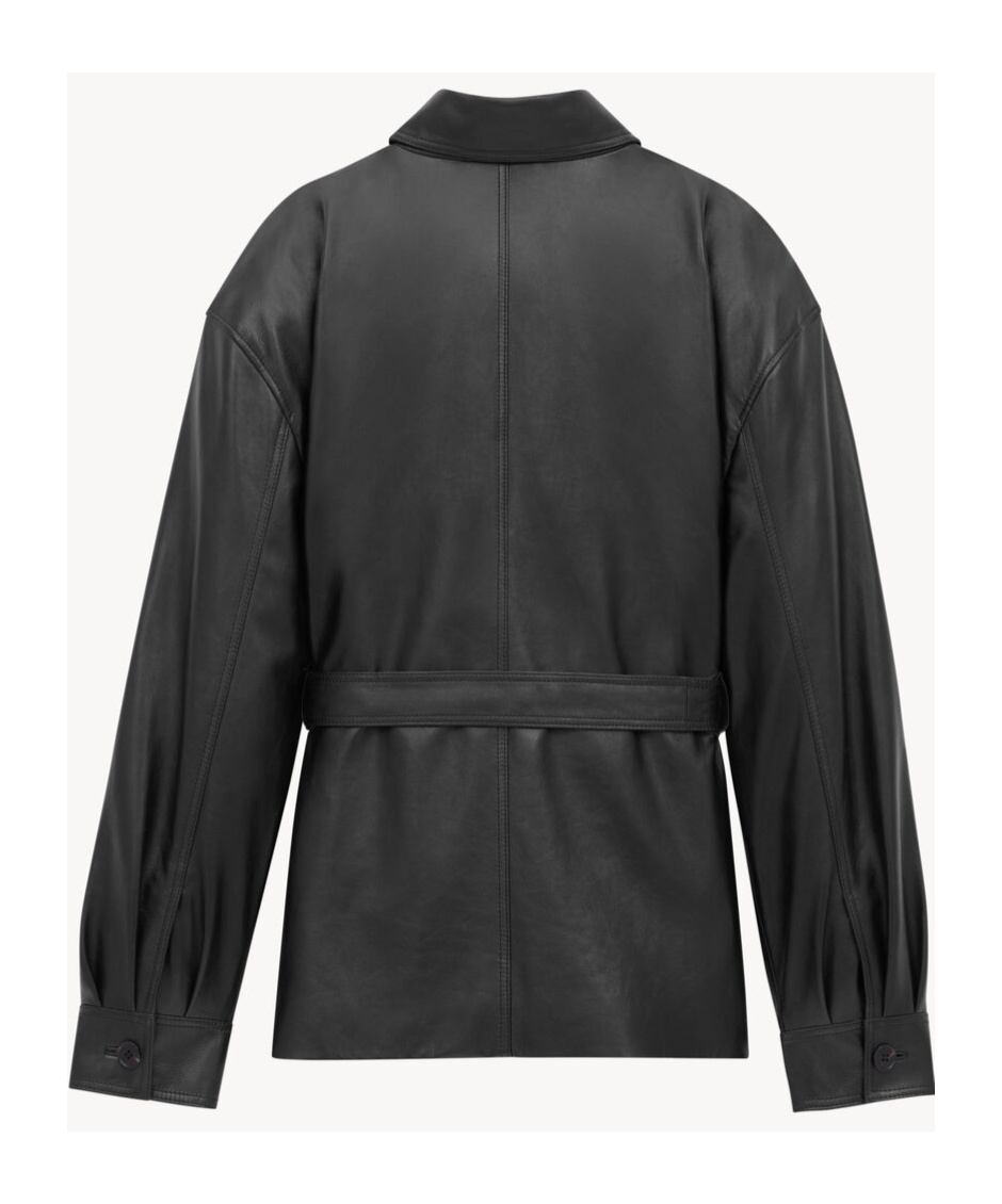 Saint Laurent Saharienne Leather Jacket In Black