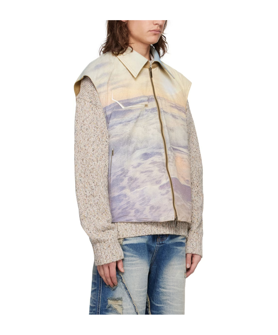 Ader Error Poel Double-sided Vest In Brown